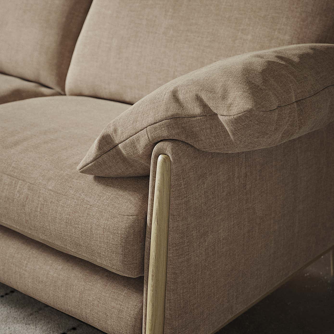 Hector Tonal Plush Chenille 4 Seater Sofa