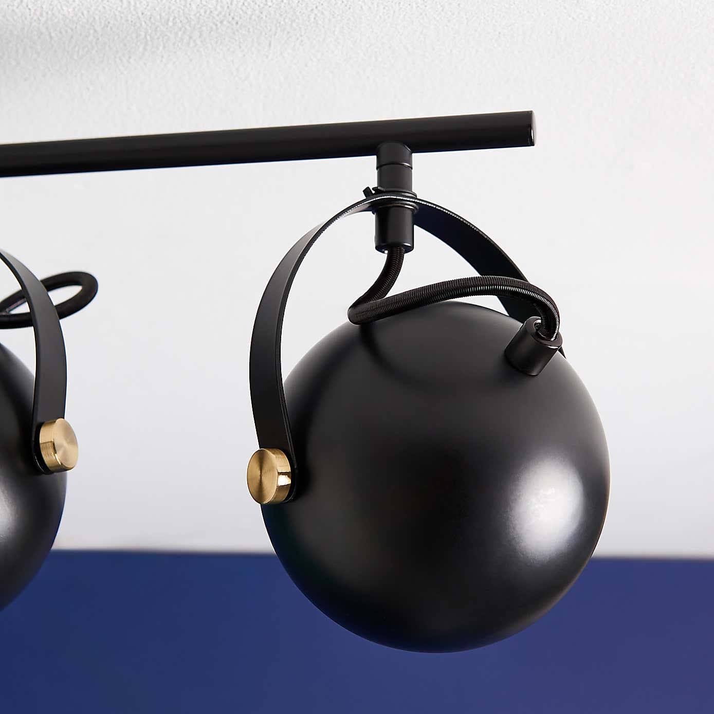 Elements Olympya 4 Light Adjustable Semi Flush Spotlight Bar