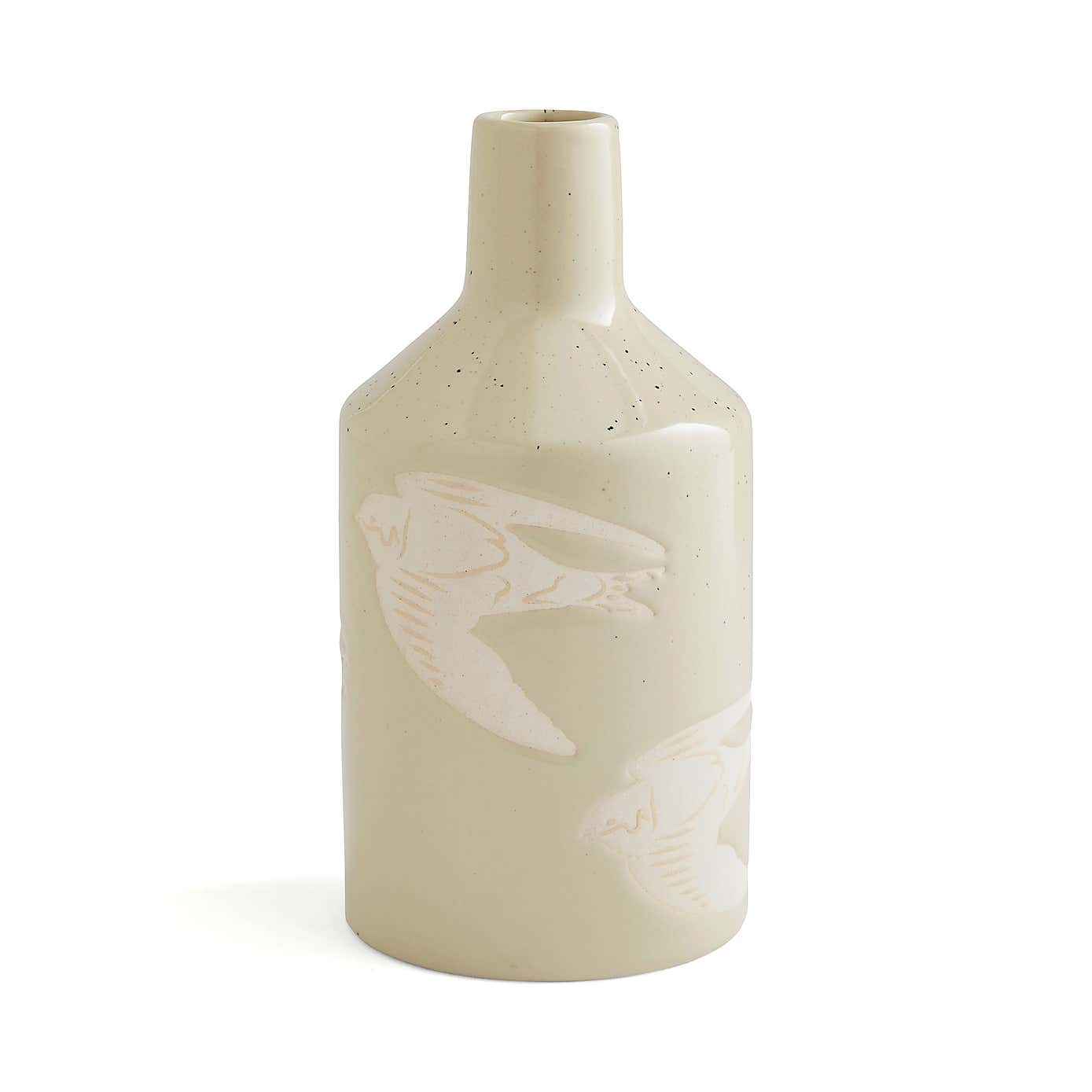 House Martin Wax Resist Ceramic Vase