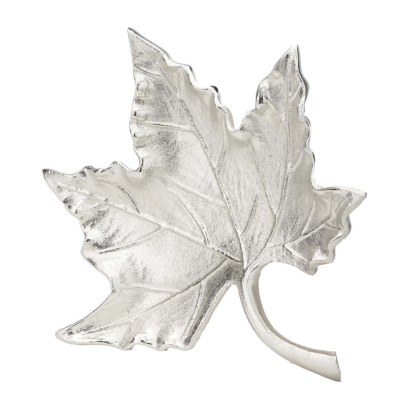 Metal Oak Leaf Bowl
