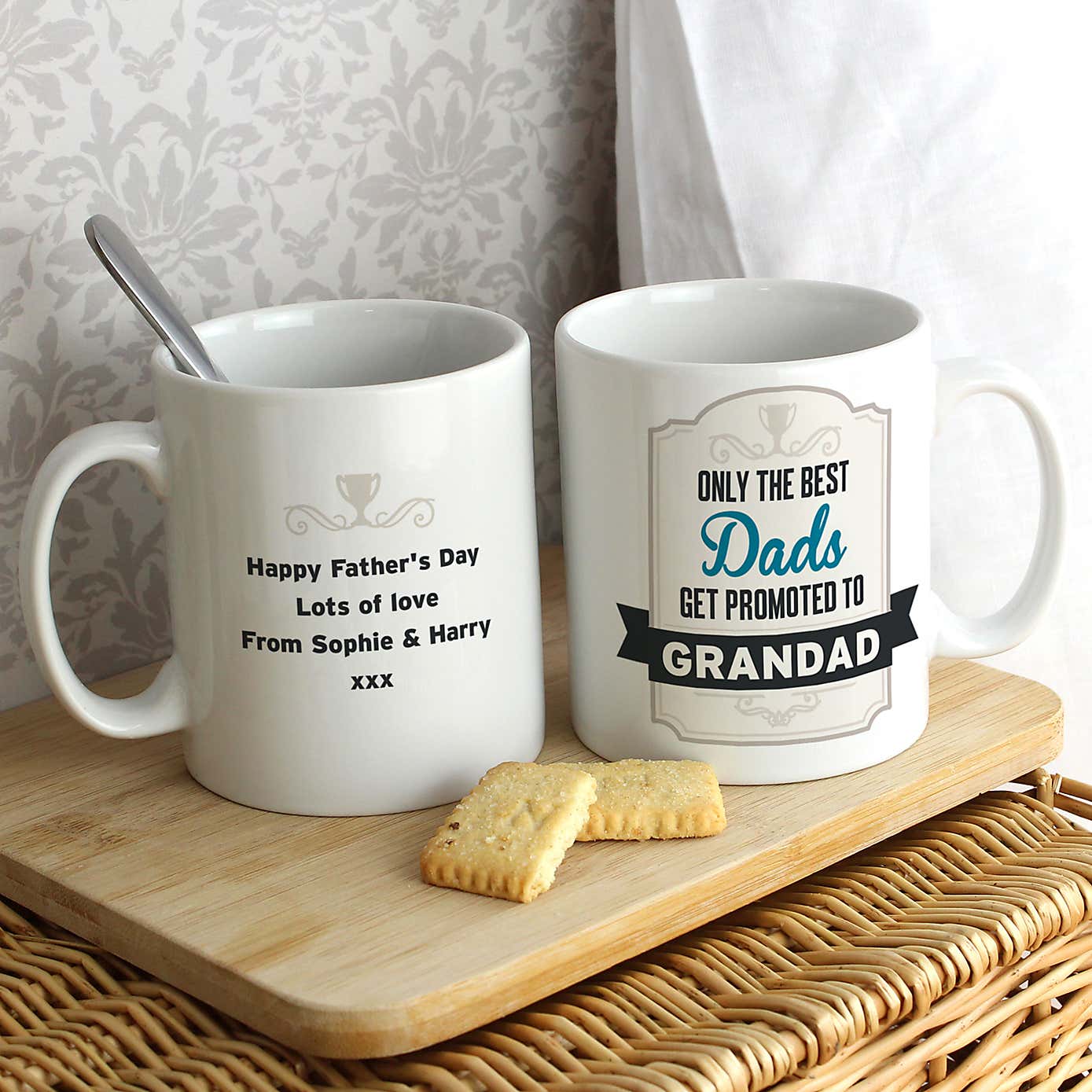Personalised 'Best Dads Get Promoted to' Mug
