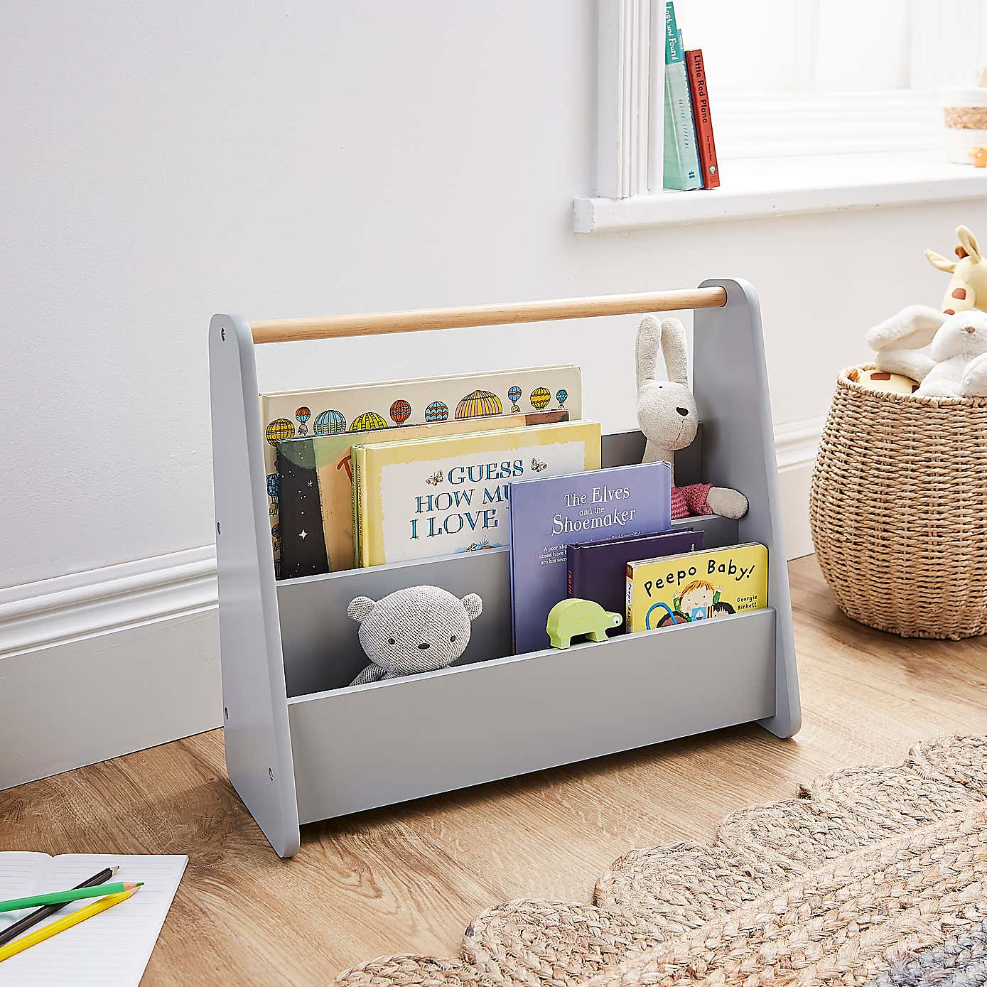 Kids Mini White Bookcase
