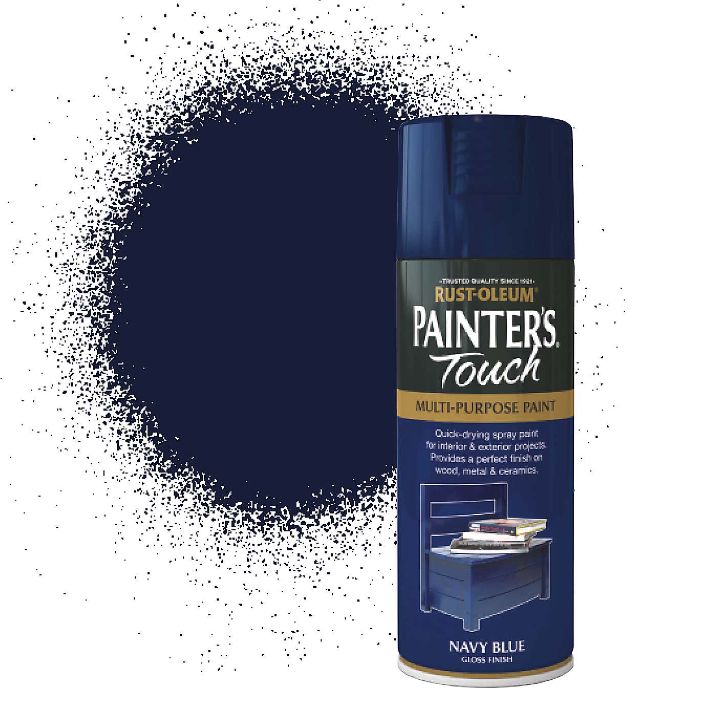 Rust-Oleum Navy Blue Gloss Painter's Touch Spray Paint 400ml