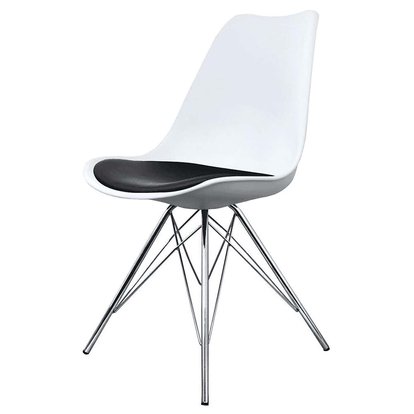 Fusion Living Soho White Plastic Dining Chair