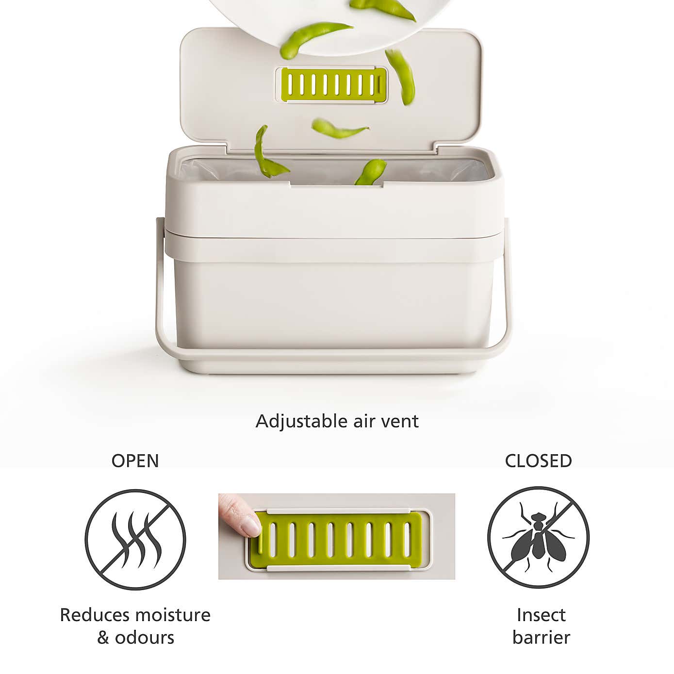 Joseph Joseph Compo 4 Food Waste Caddy Stone