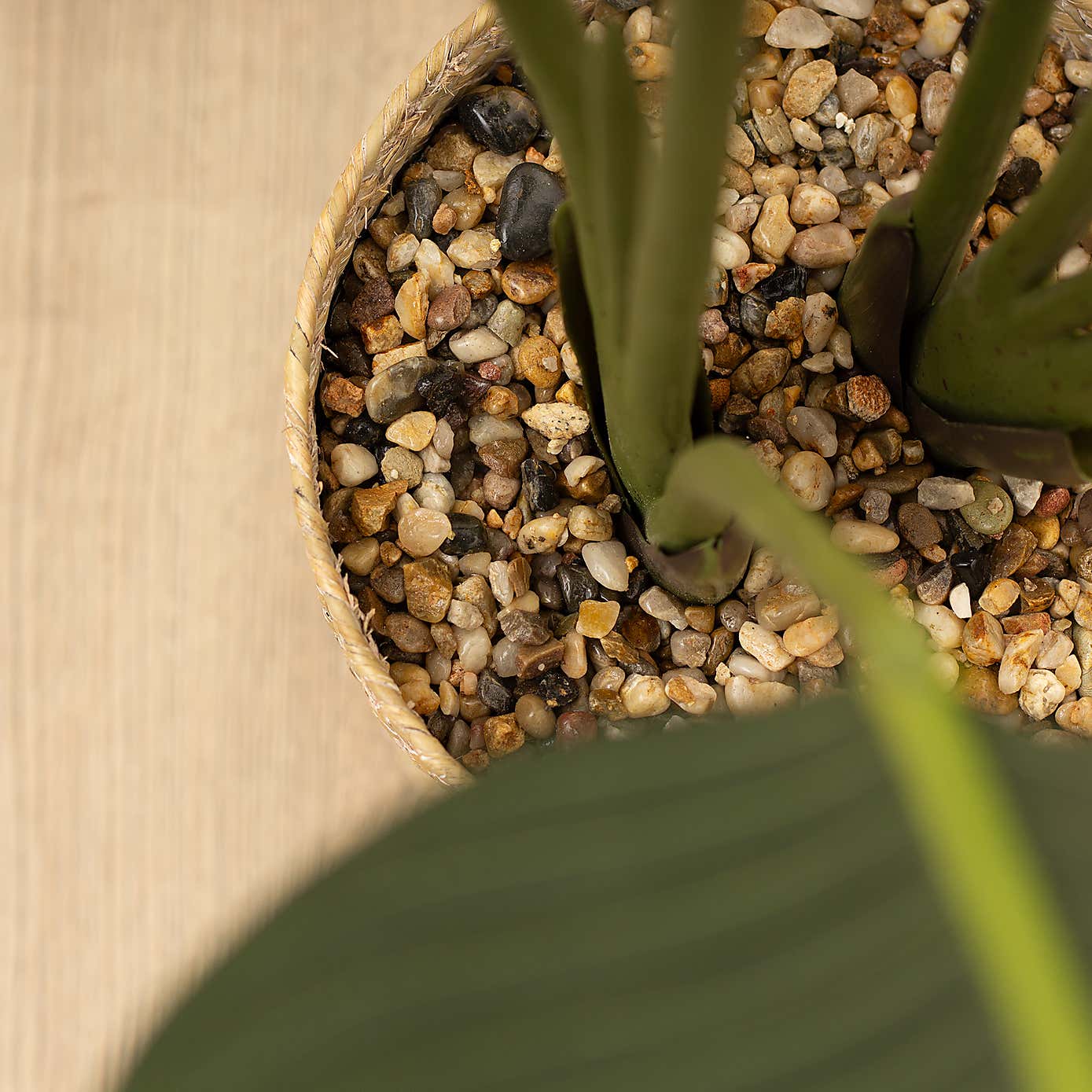 Artificial Banana Palm Tree in Woven Basket Plant Pot