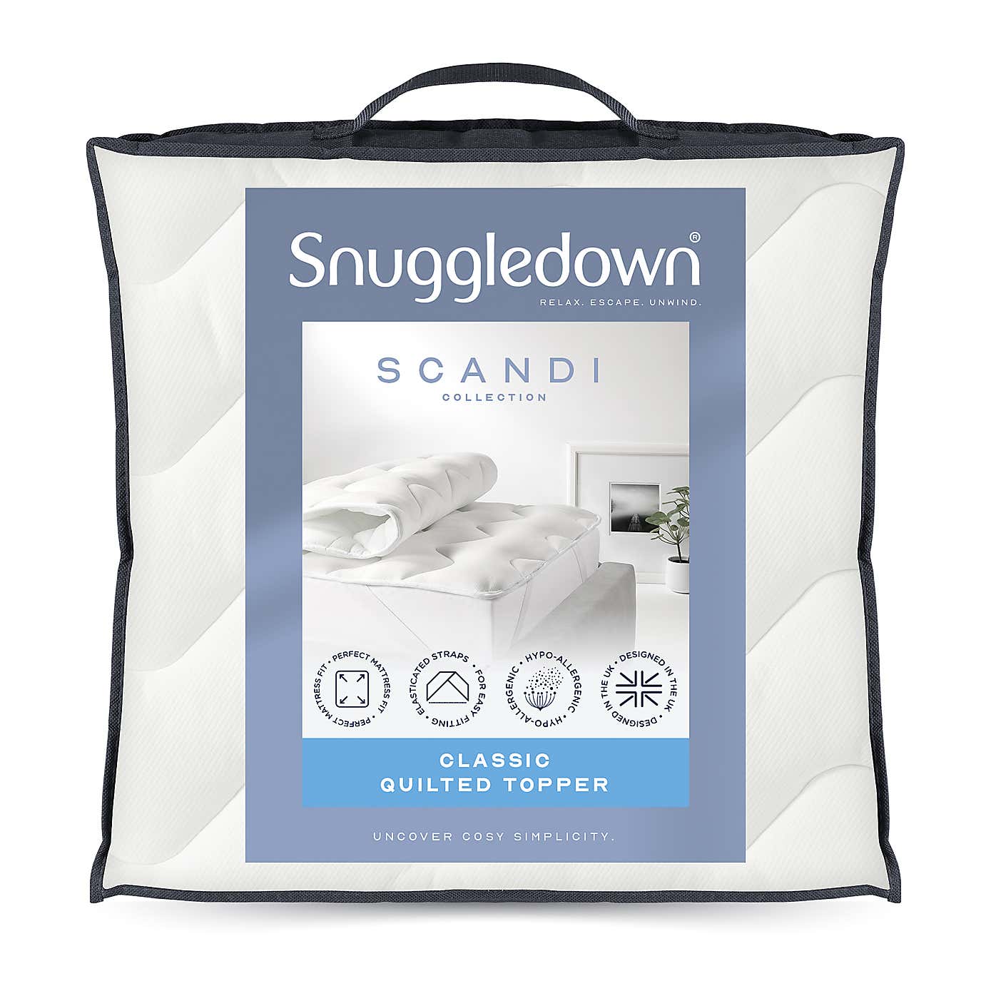 Snuggledown Scandi Knitted Hollowfibre Mattress Topper