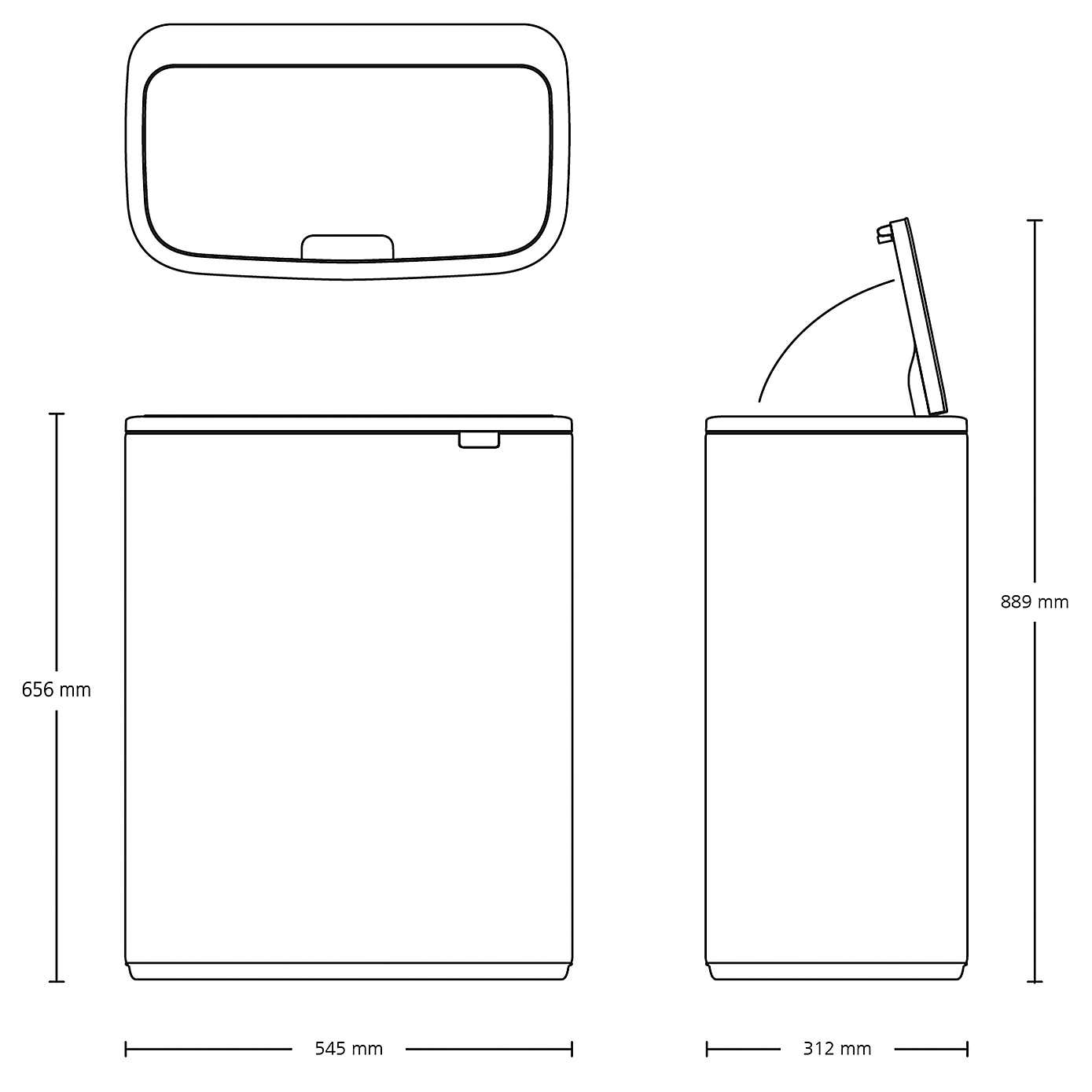 Brabantia Bo 60L Touch Bin