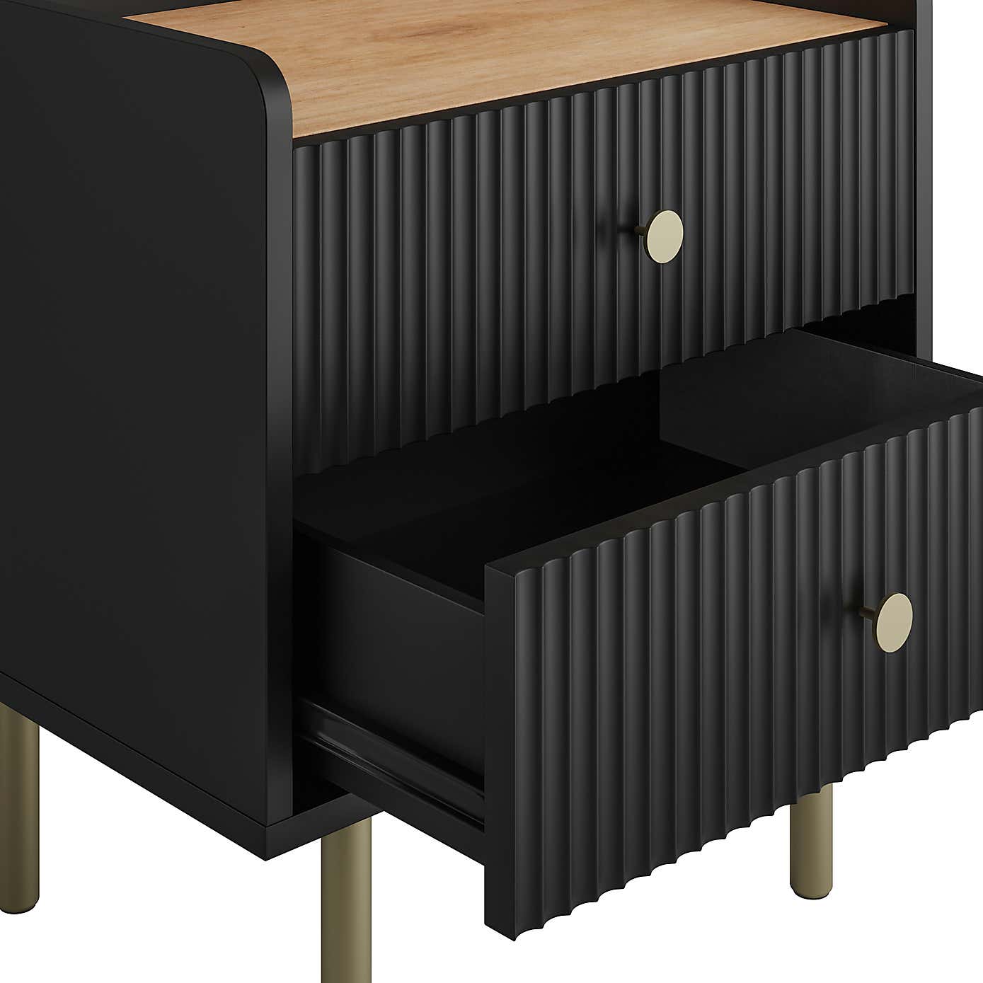 Georgi 2 Drawer Bedside Table