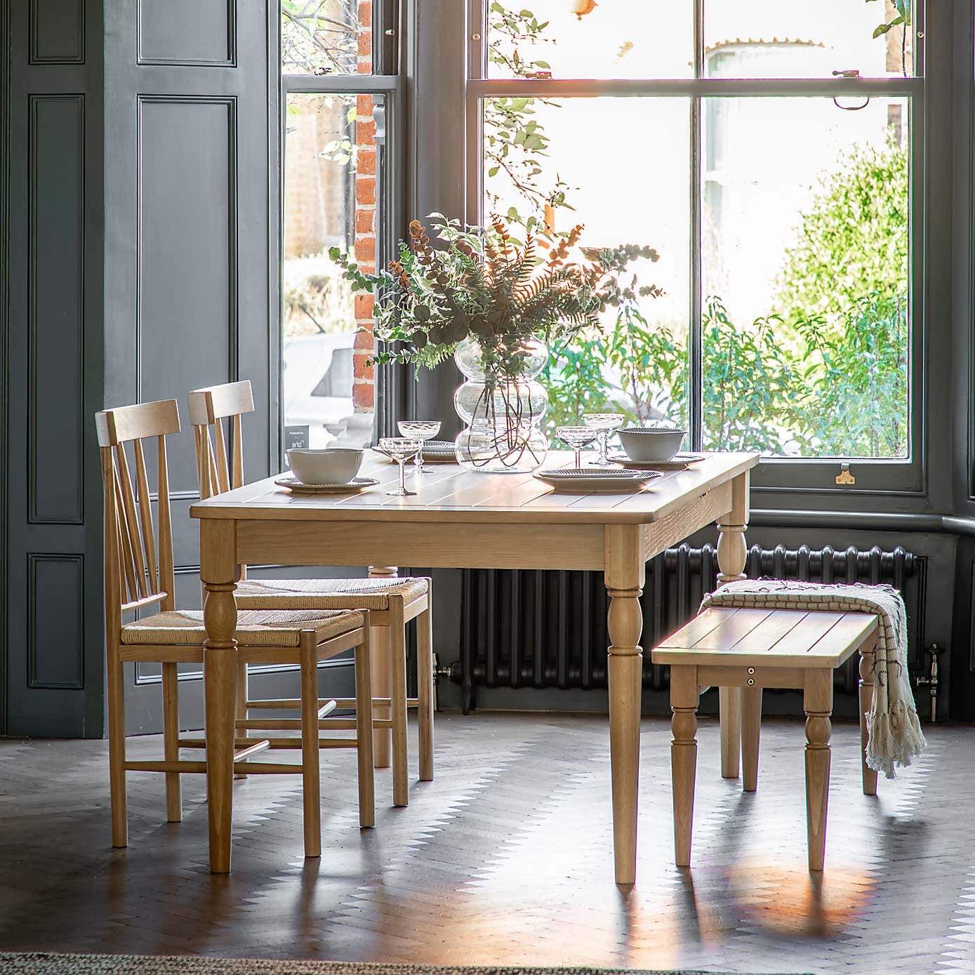 Elda 6-10 Seater Rectangular Extending Dining Table