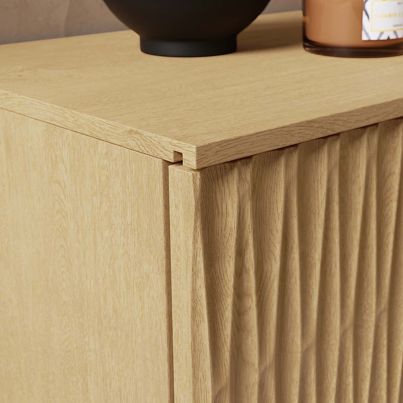 Inga Extra Wide TV Unit for TVs up to 75", Oak Effect