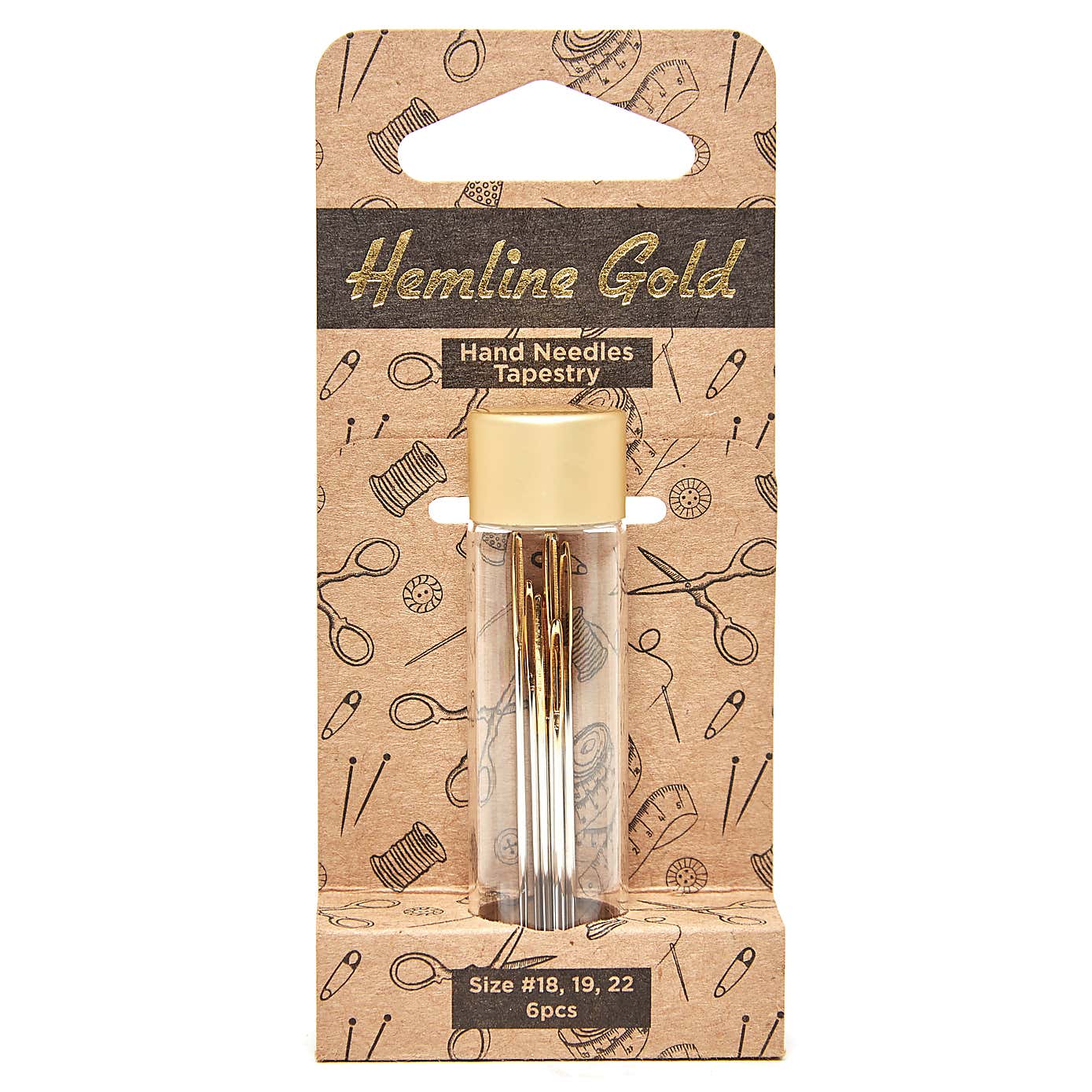 Hemline Gold Premium Hand Sewing Tapestry Needles
