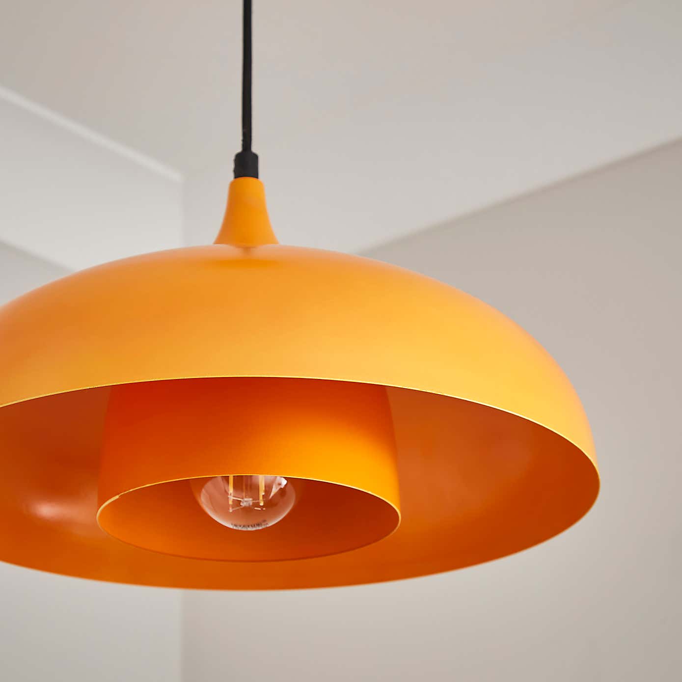 Elements Lennon Industrial 2 Tier Dome Pendant Light