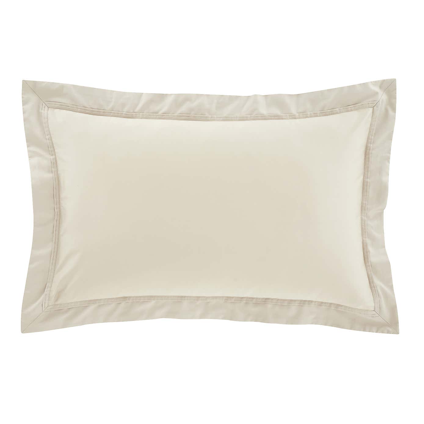 Dorma 500 Thread Count 100% Cotton Satin Plain Oxford Pillowcase