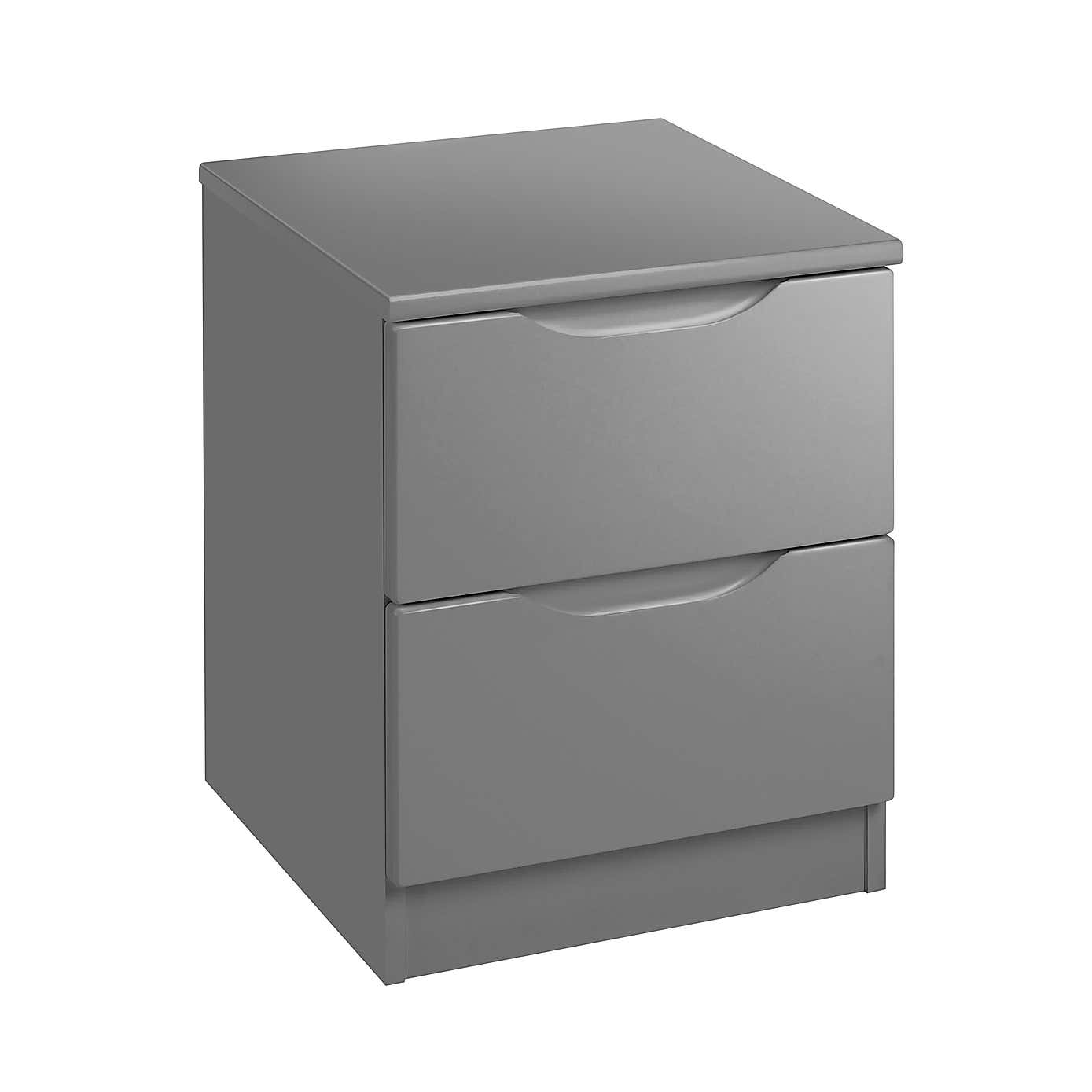 Legato 2 Drawer Bedside Table