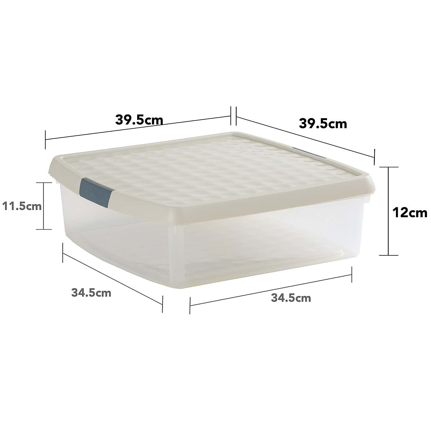 Wham Clip Pack of 4 Square Storage Boxes With Lids