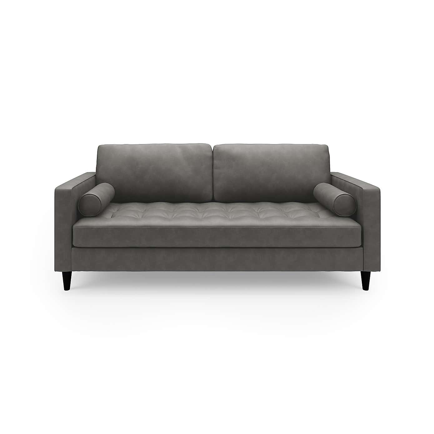 Zoe Distressed Faux Leather 3 Seater Sofa