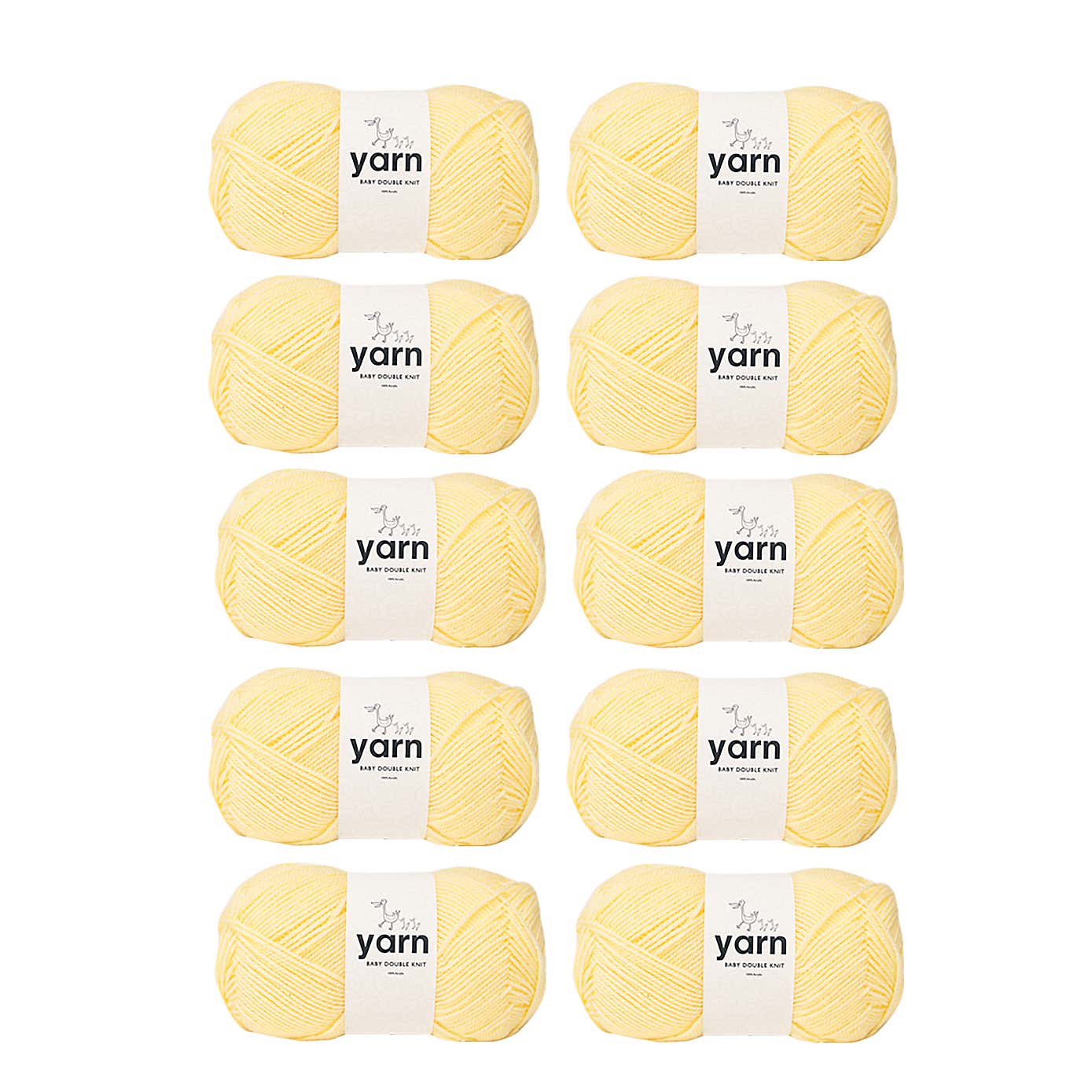 Pack of 10 DK Baby Yarn 100g Balls
