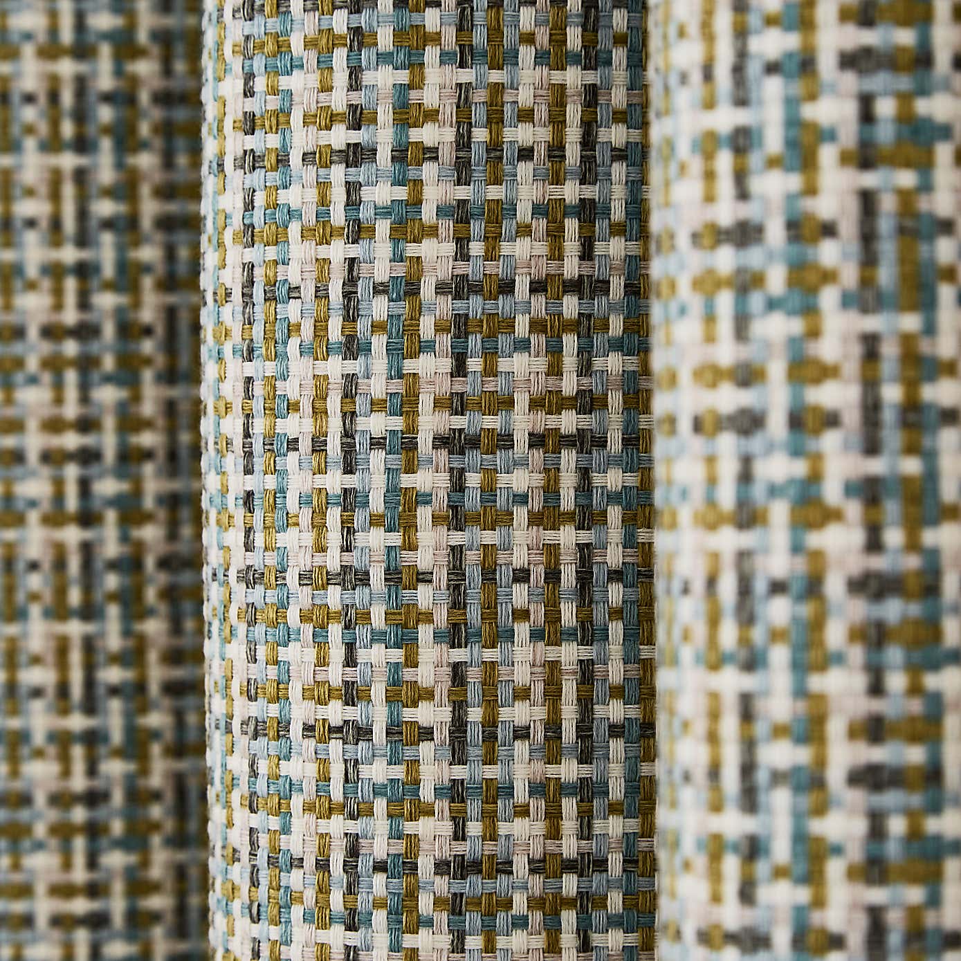 Beckett Basket Weave Blackout Eyelet Curtains