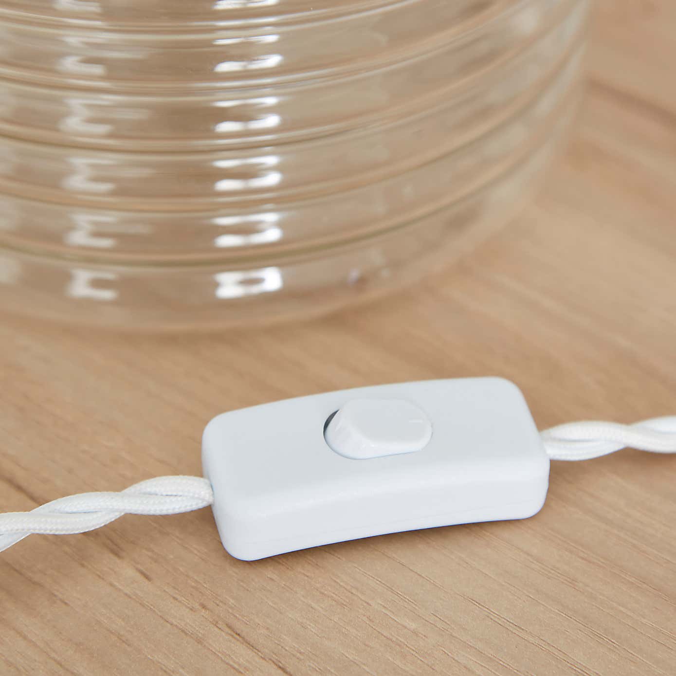 Charelle Ribbed Glass Table Lamp