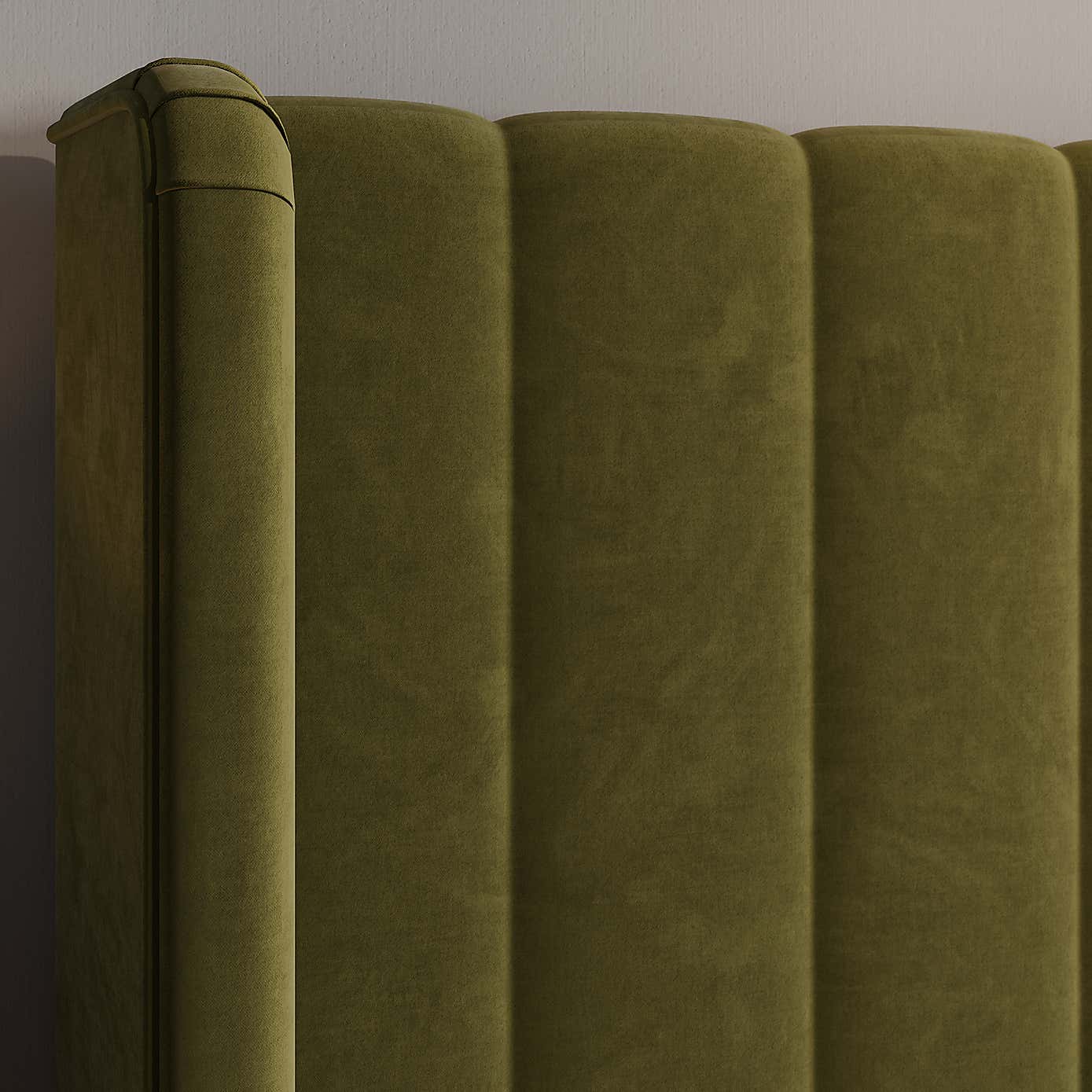 Alara Pleated Velvet Ottoman Bed