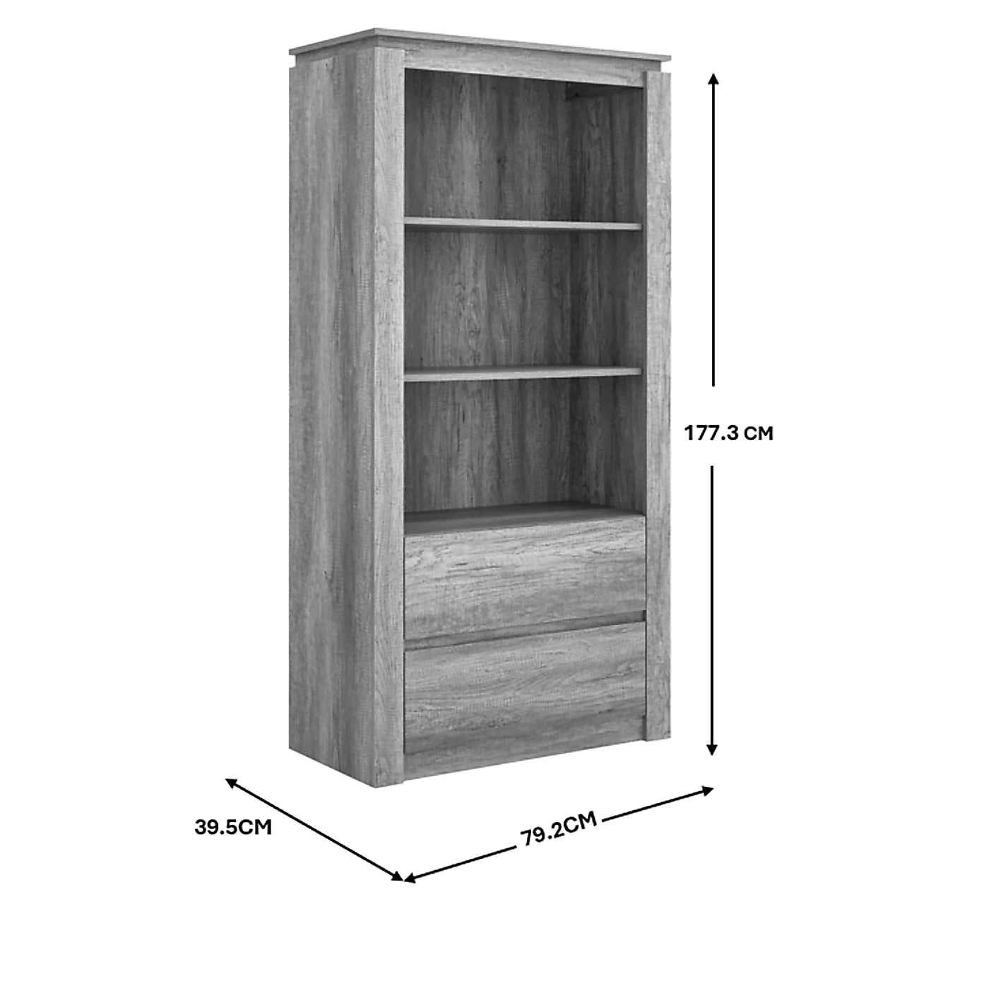 Canyon Oak Bookcase