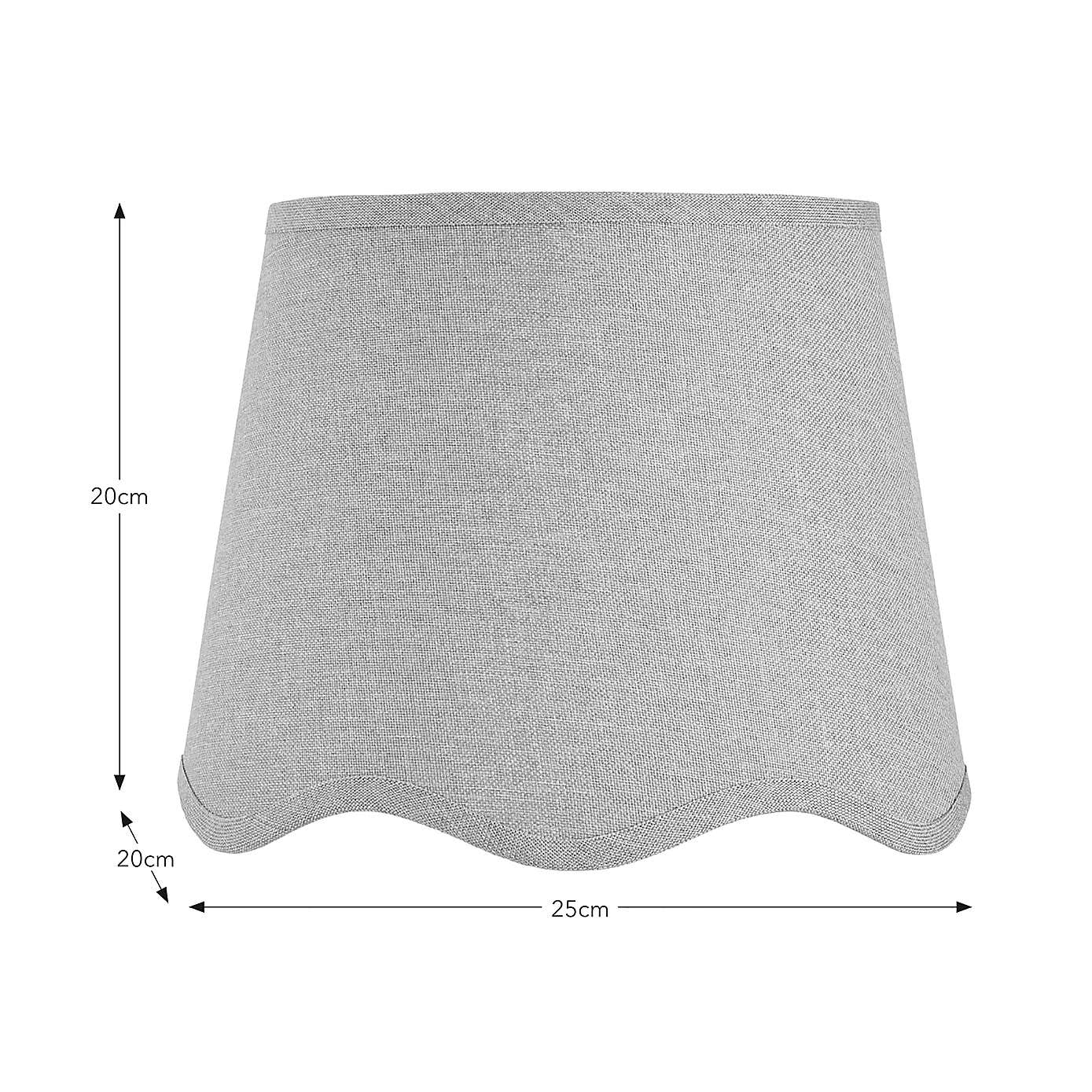 Scalloped Edge Linen Lamp Shade