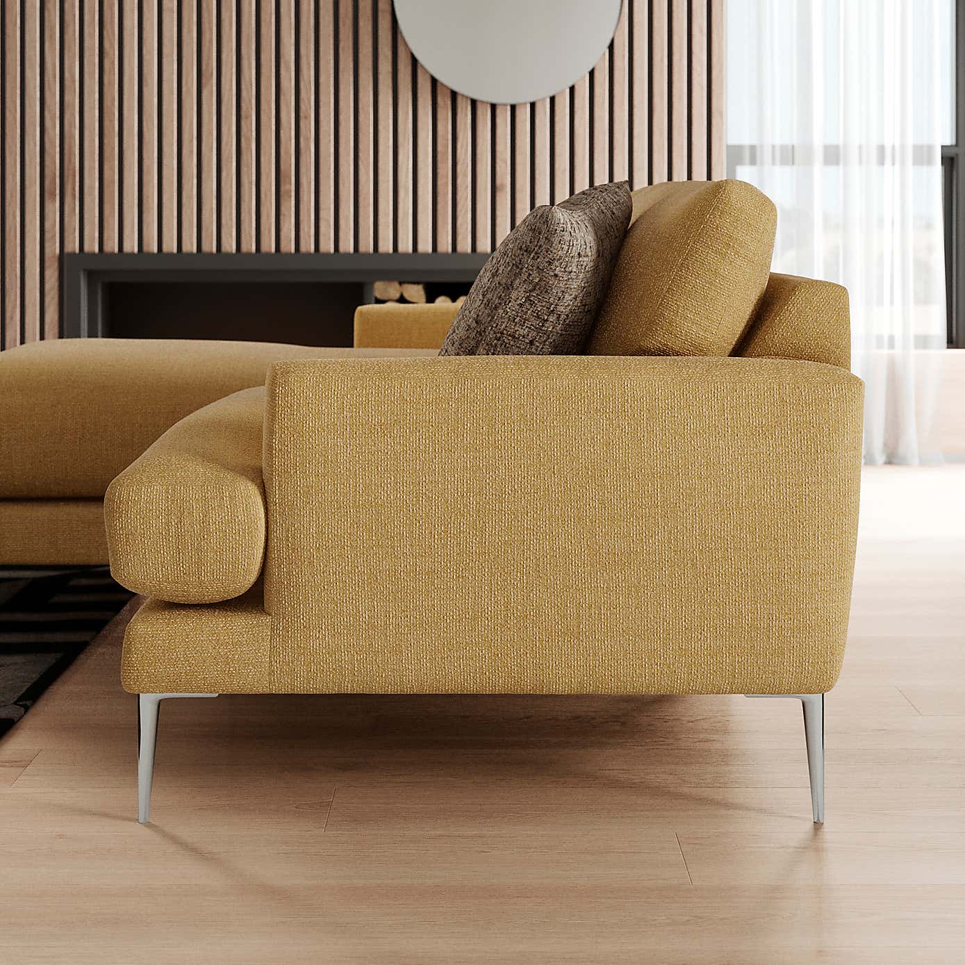 Lawson Chunky Tonal Weave Corner Chaise Sofa