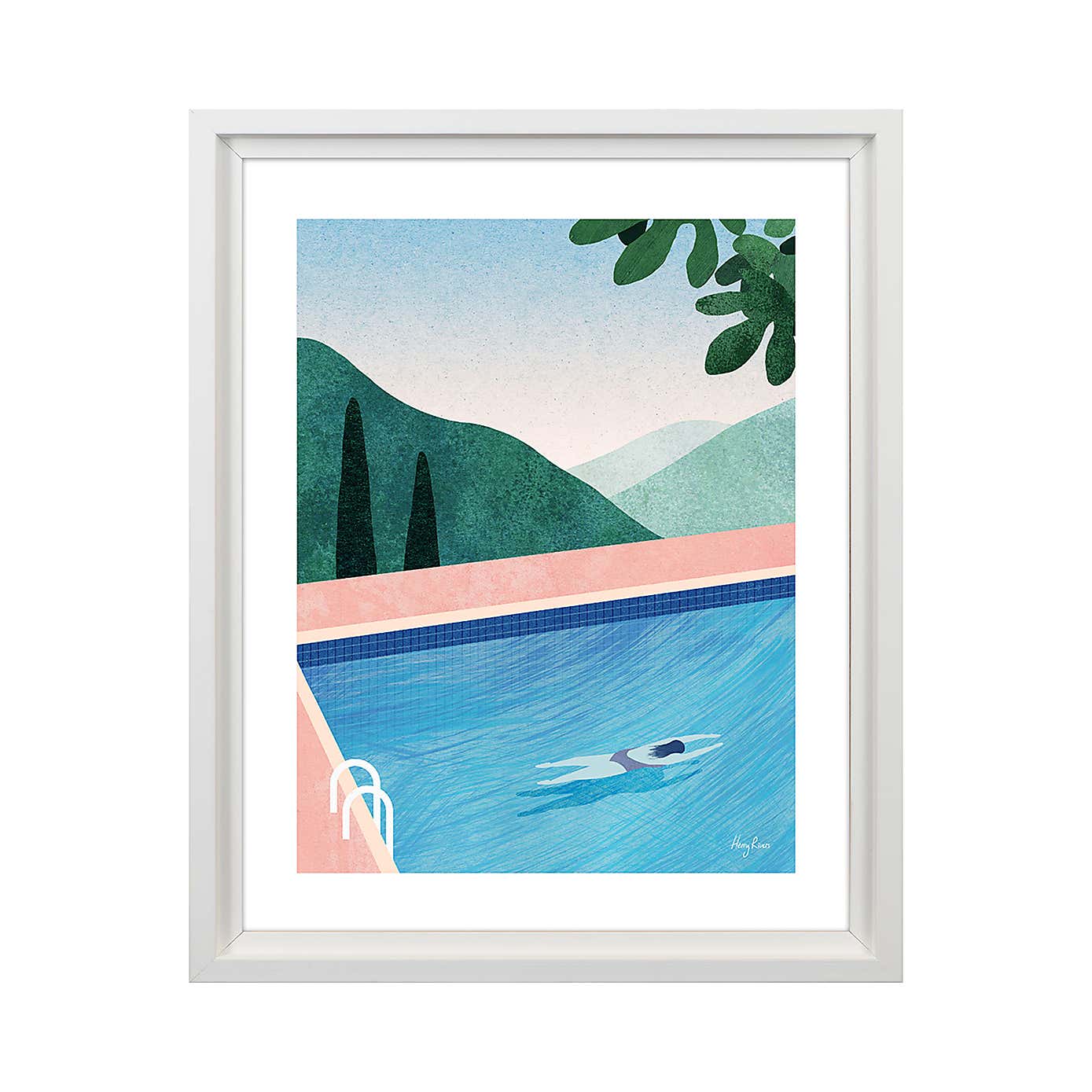 The Art Group Swimming Pool II Framed Print