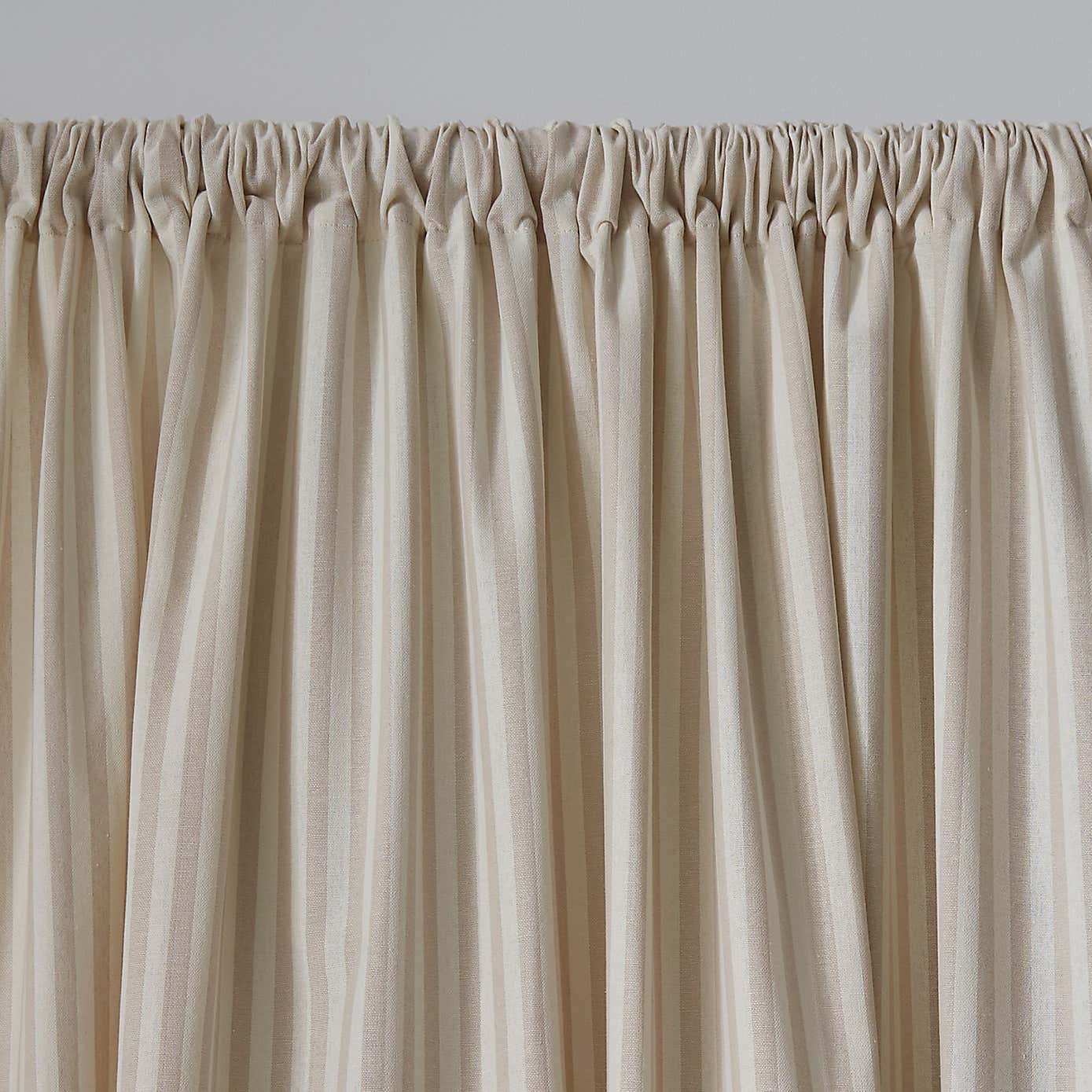 Linford Stripe Unlined Slot Top Curtains