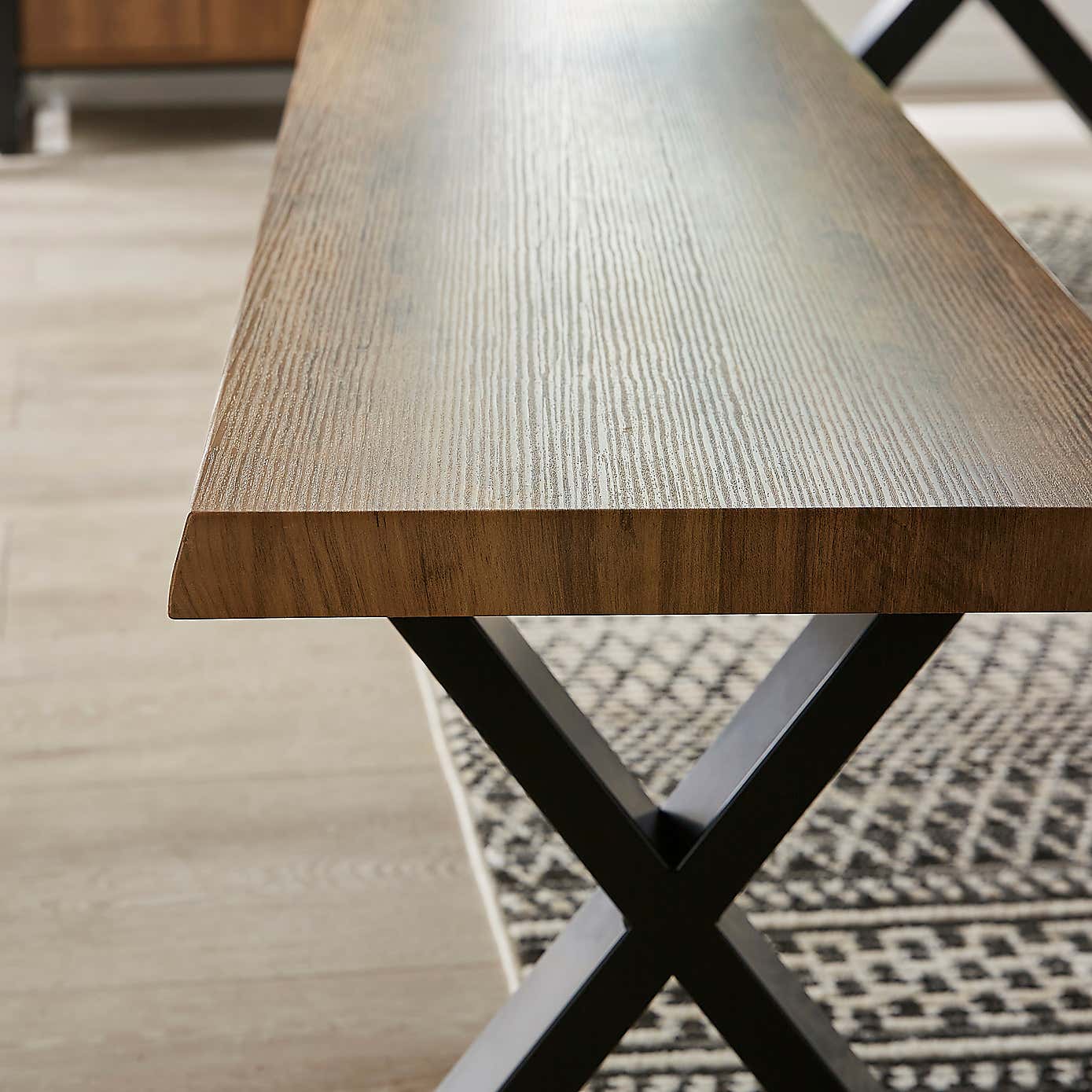 Ezra Large Dining Bench Set, 220cm