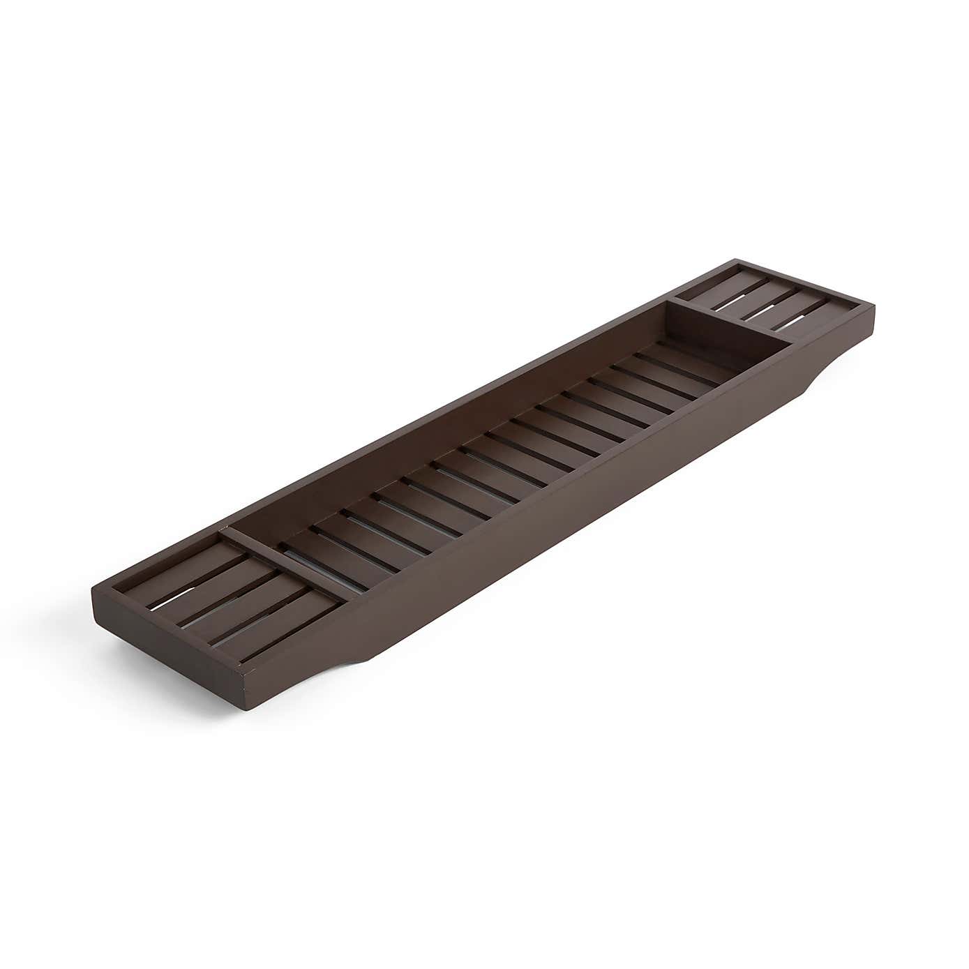 Chocolate Bamboo Bath Rack
