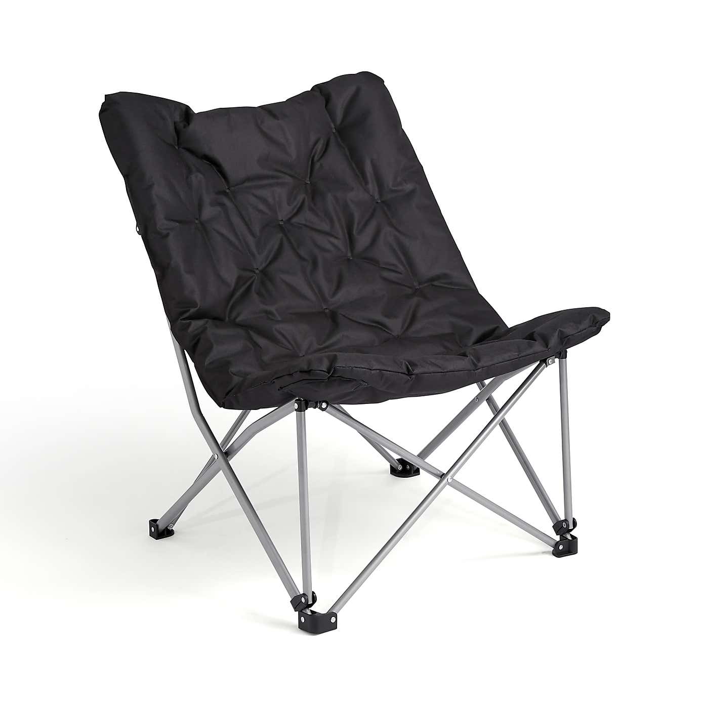 Padded Butterfly Chair, Black