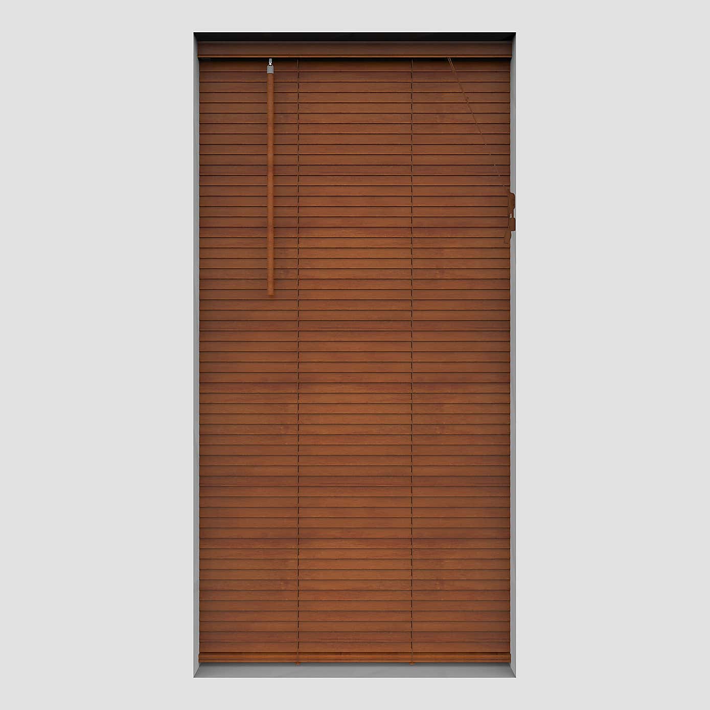 Hardwood Teak 25mm Slats Venetian Blind