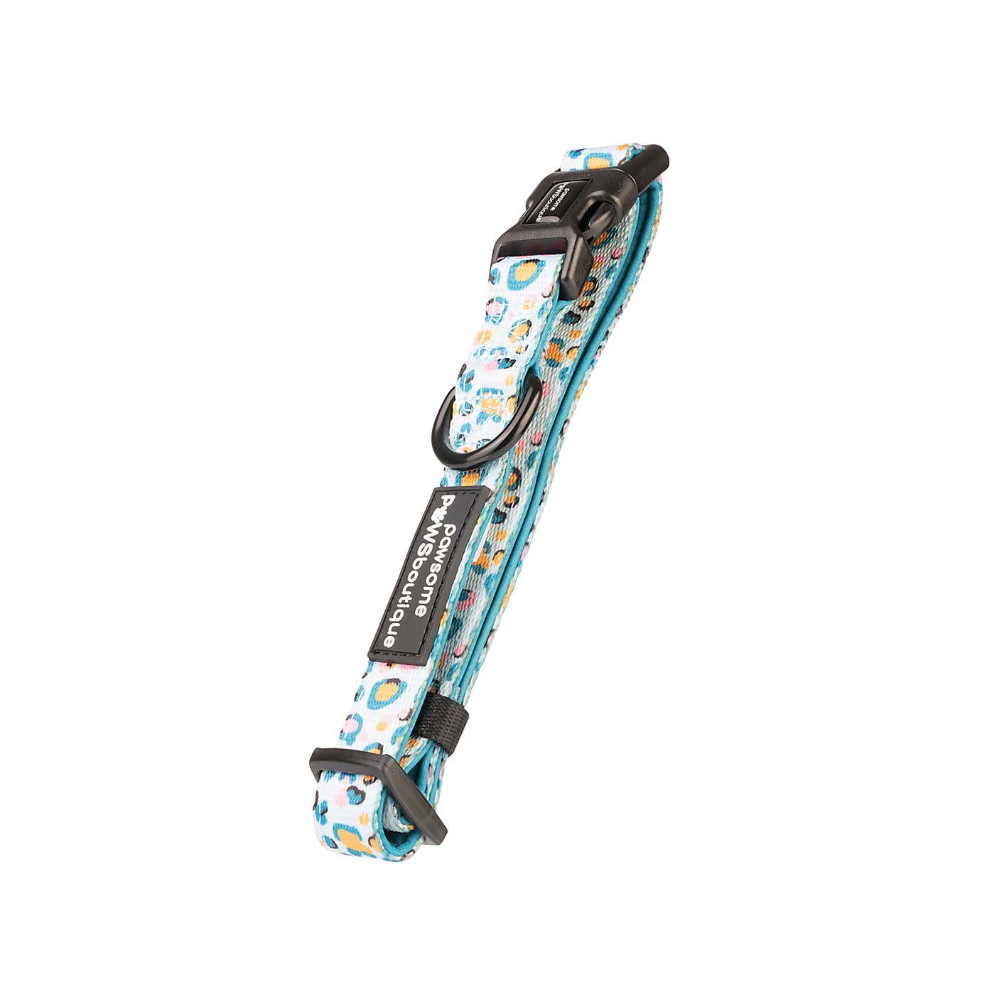 Blue Leopard Dog Collar and Lead Set