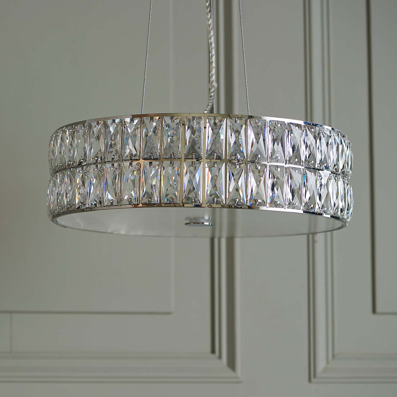 Crystal Armoury Integrated LED Pendant Fitting 48cm