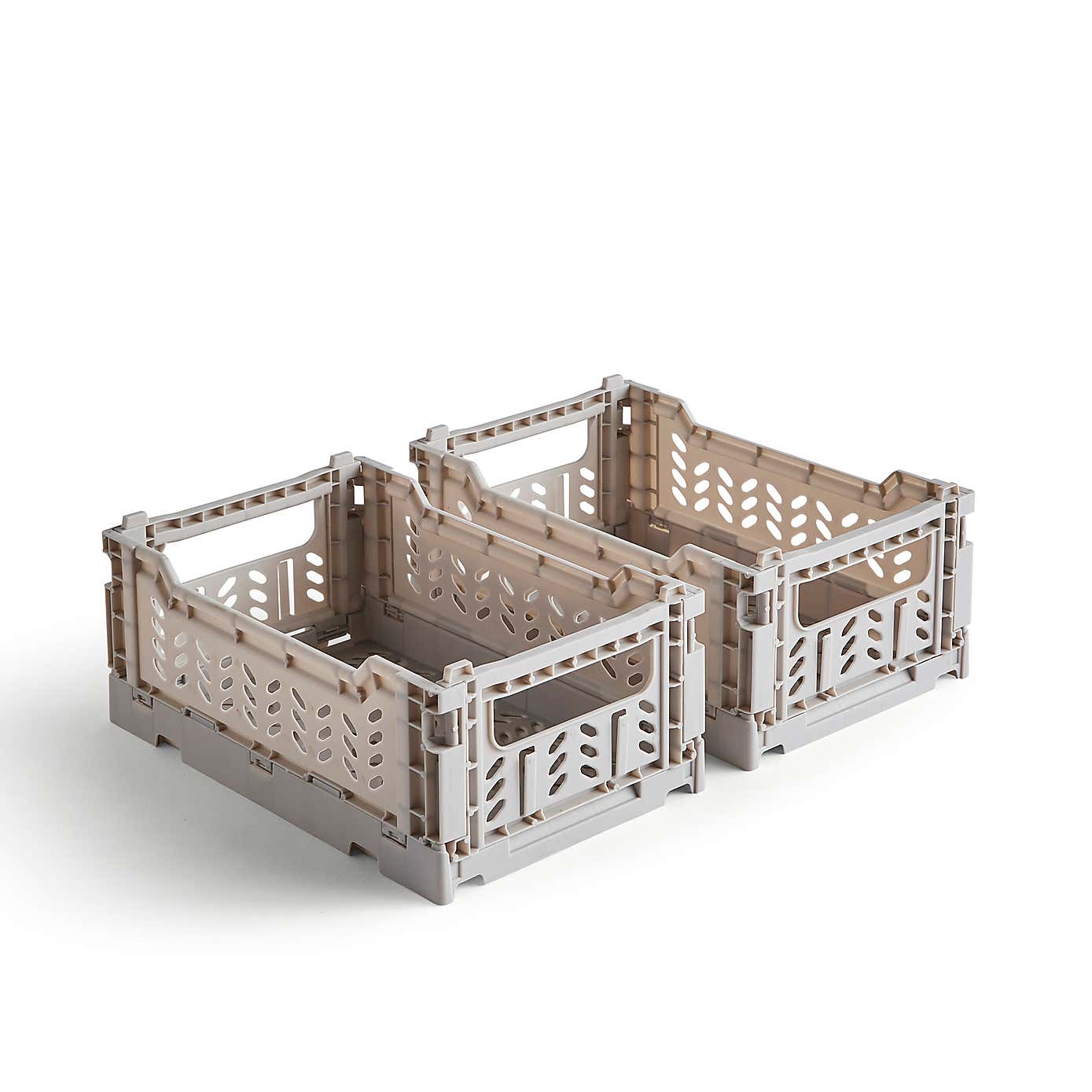 Pack of 2 Foldable Crates