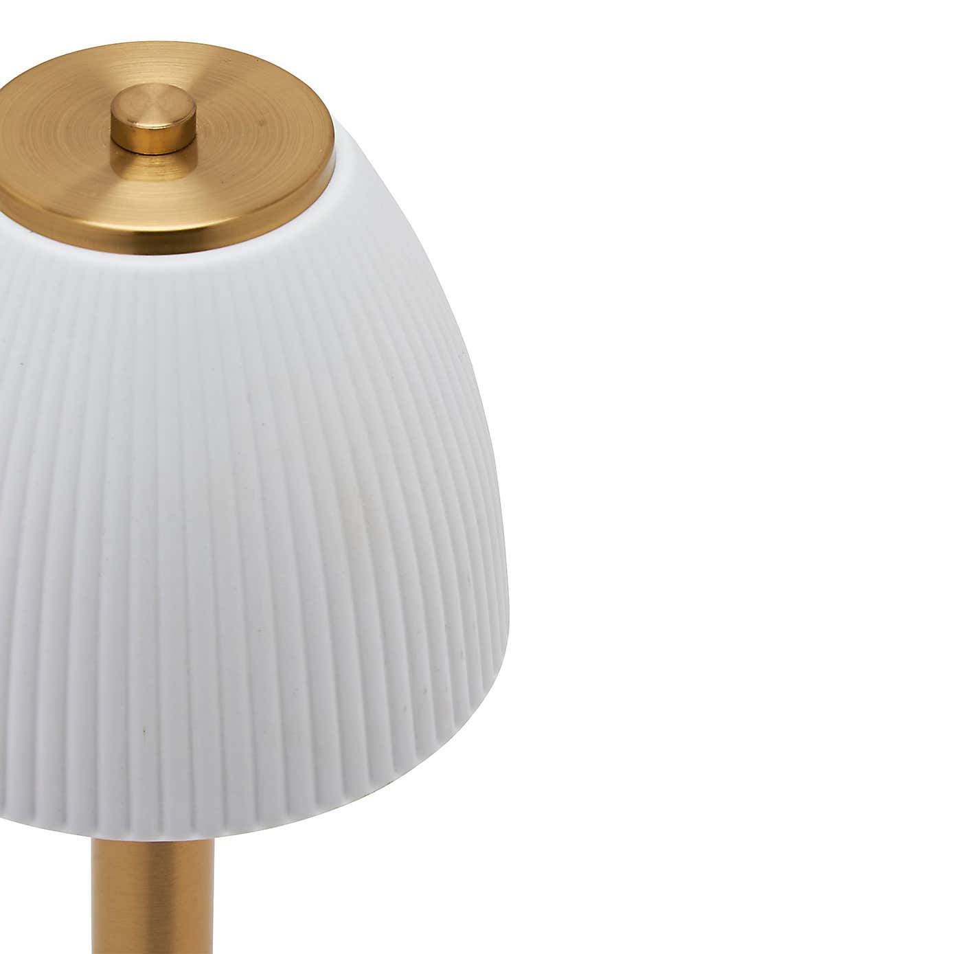 Hestia White Rechargeable Colour Changing LED Touch Table Lamp with Bronze Base