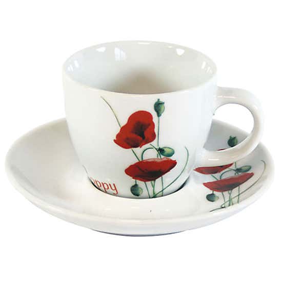 Poppy Cup and Saucer