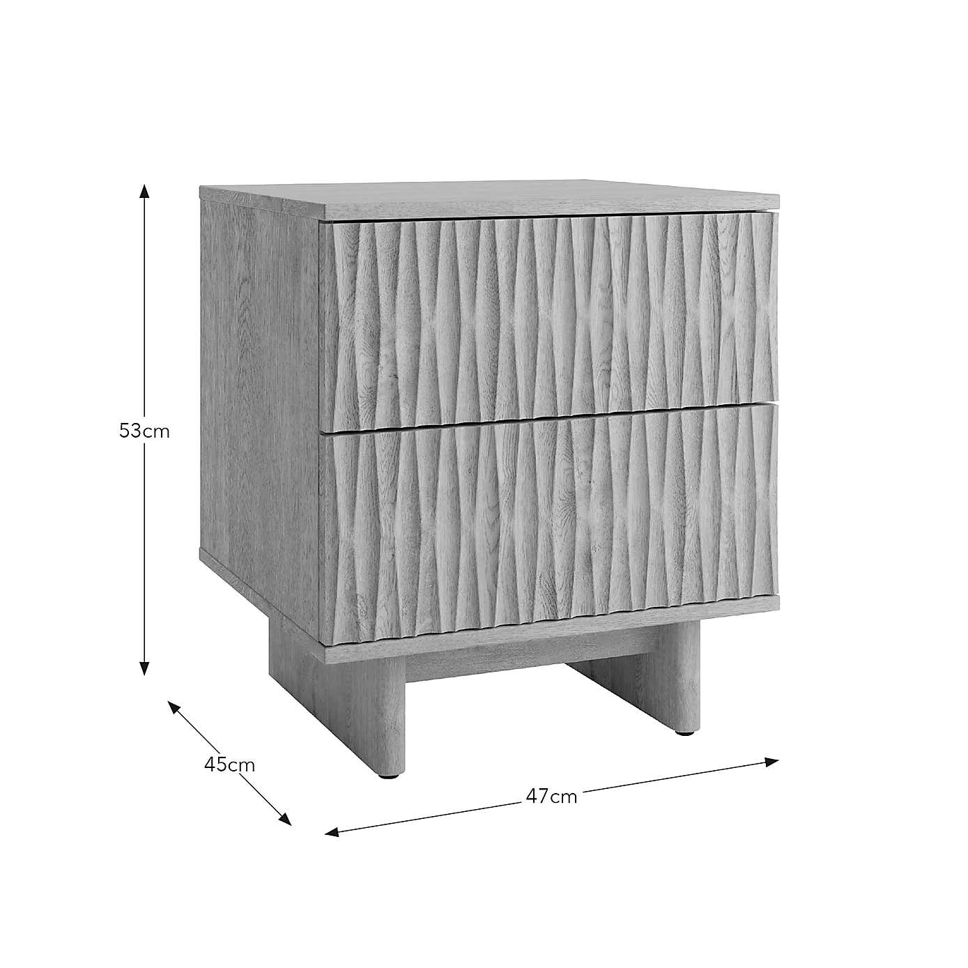 Inga 2 Drawer Bedside Table