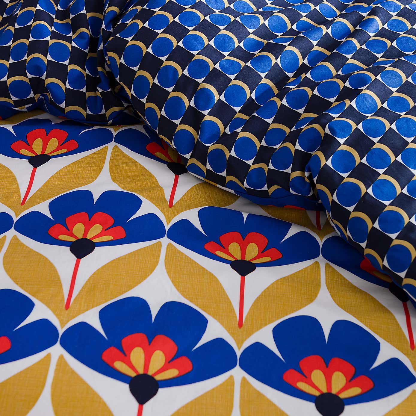 Tallie Retro Cotton Duvet Cover & Pillowcase Set