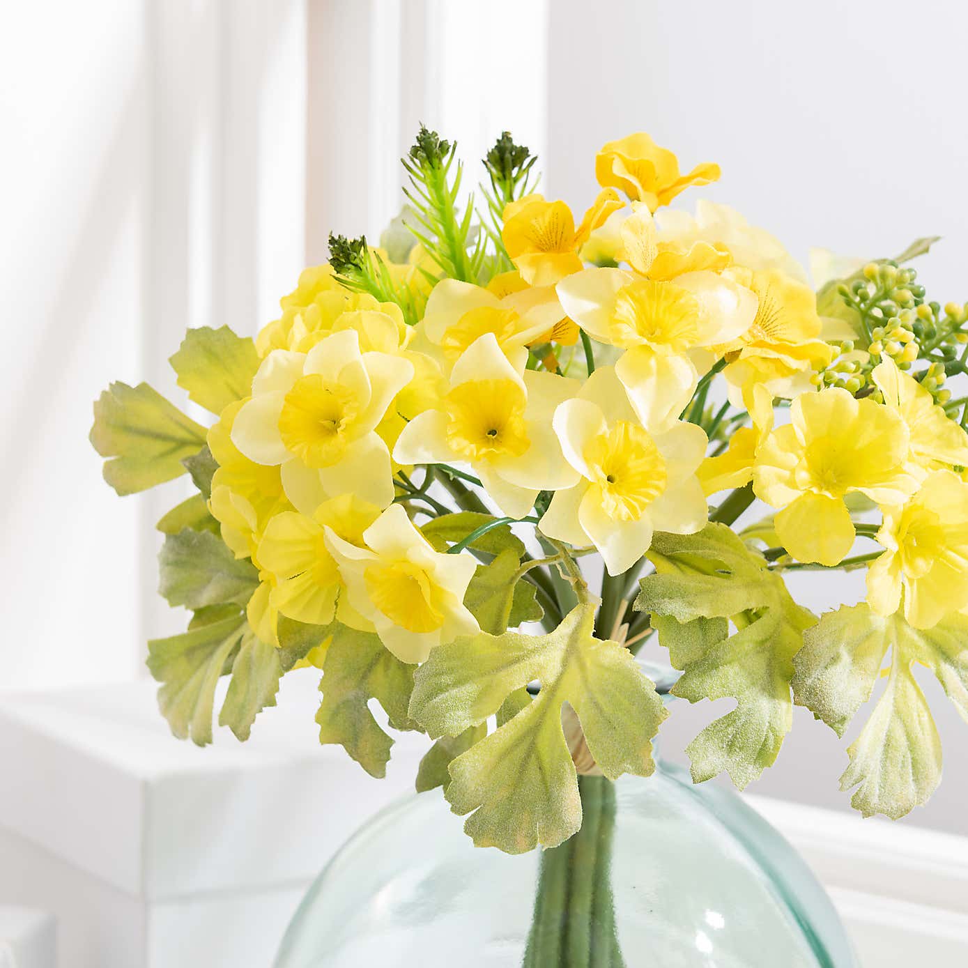 Artificial Yellow Primula and Narcissi Stems
