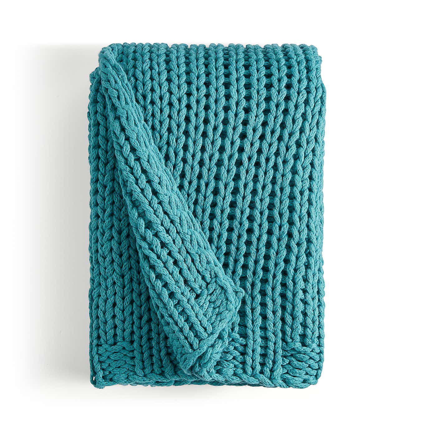 Chunky Knit Recycled Throw 130cm x 170cm