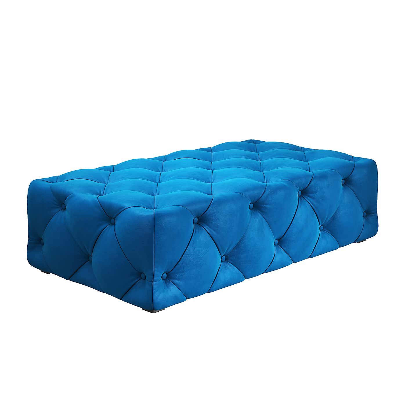 Buttoned Velvet Large Footstool