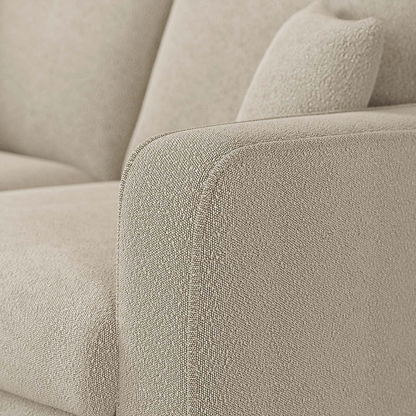 Carson Tonal Boucle Compact Corner Chaise Sofa