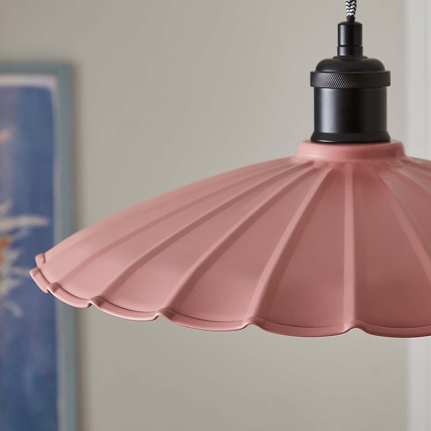 Maya Scalloped Metal Easy Fit Pendant Shade