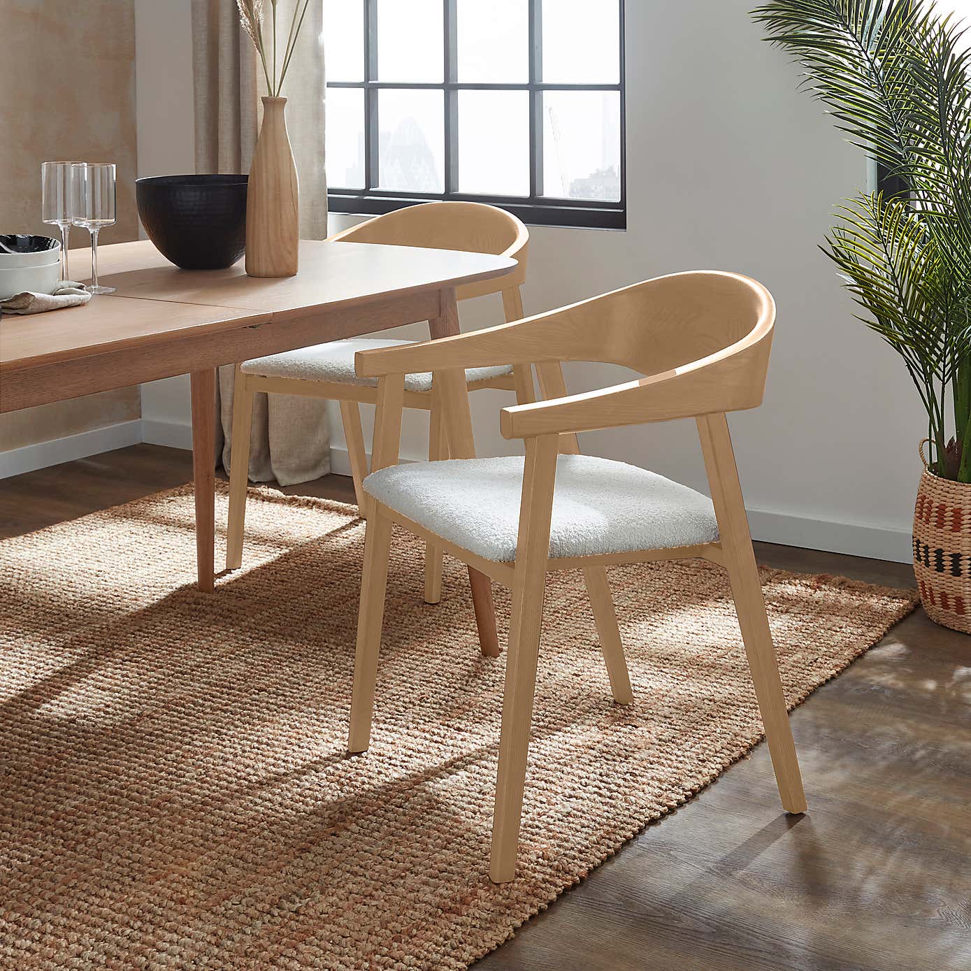 Oskar Dining Chair, Boucle