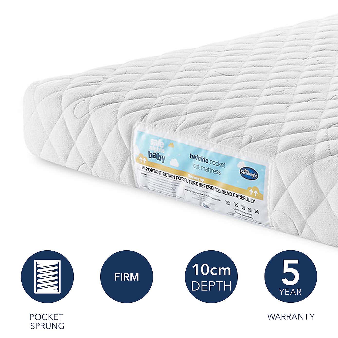 Silentnight Twinkle Pocket Cotbed Mattress
