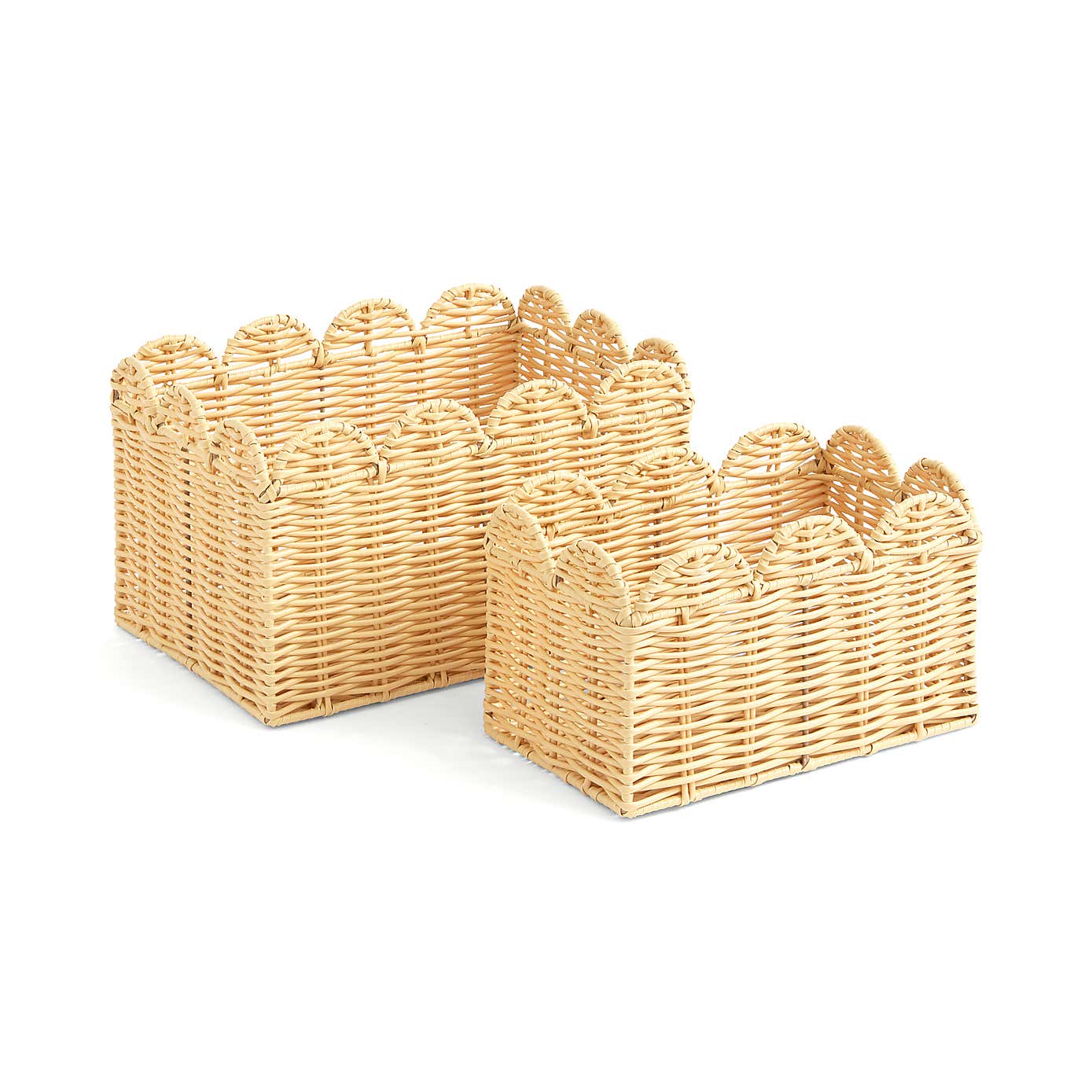 Heart and Soul Scallop Set of 2 Baskets
