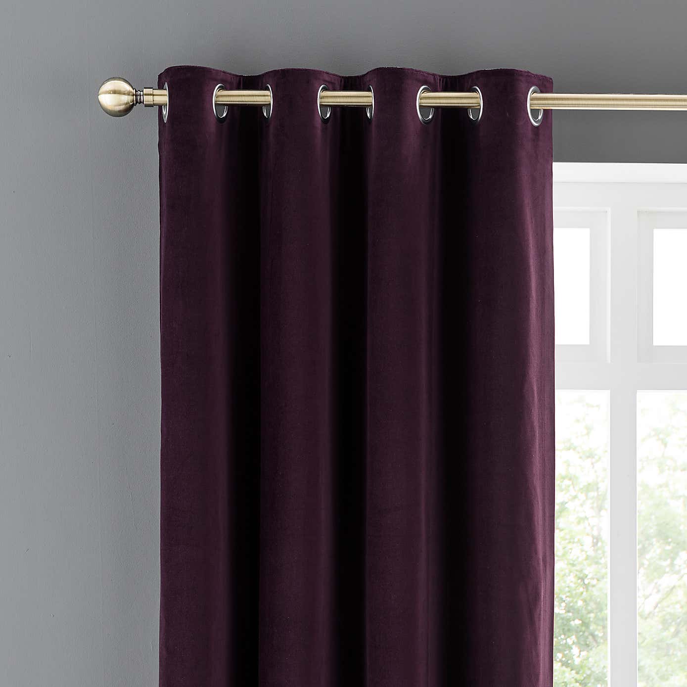 Clara Velvet Eyelet Curtains